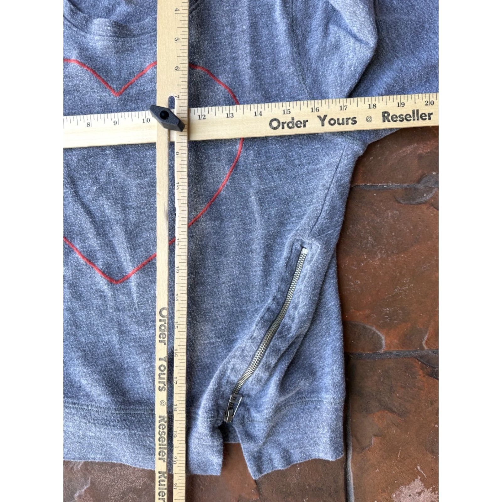 Sundry VINTAGE Sundry Heart Zip Sweatshirt Women’s 0 Gray Size XS / US 0-2 / IT 36-38 - 4 Thumbnail