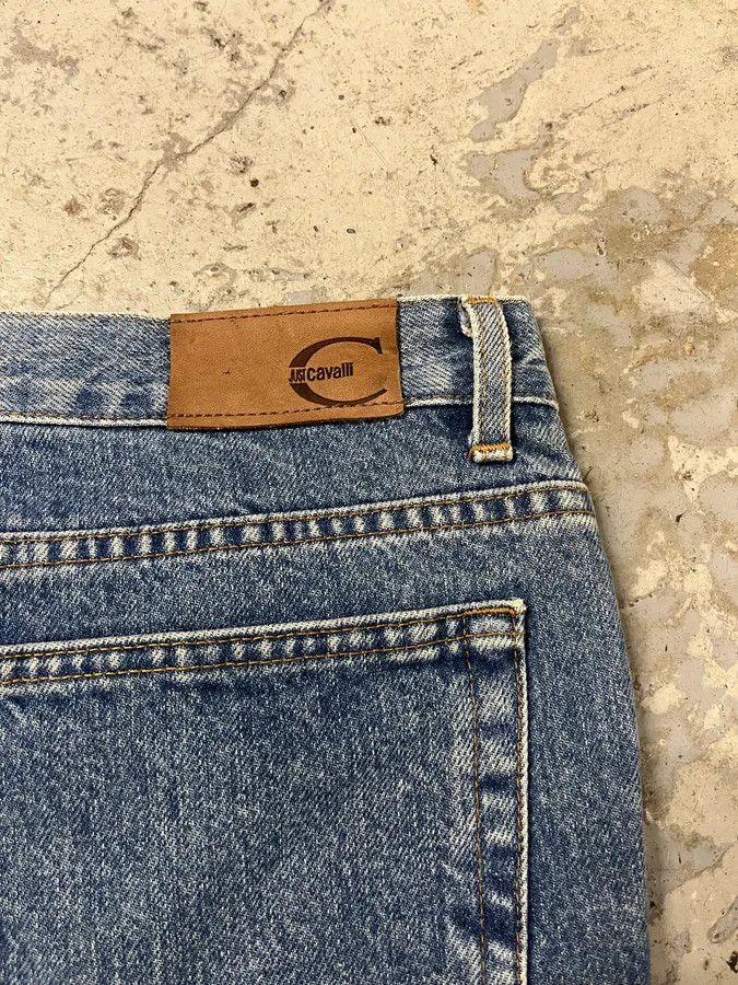 Just Cavalli 2000s Cavalli Blue Denim Faded Jeans Size US 34 / EU 50 - 8 Thumbnail