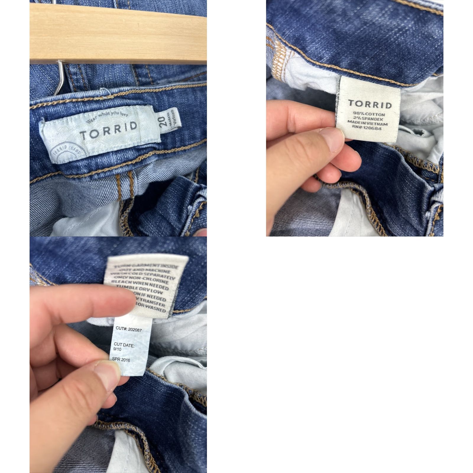 Torrid Torrid Jeans Women Distressed 5-Pocket Denim High Rise Stretch Blue 31 Inseam 20 Size 42" / US 20 - 9 Thumbnail