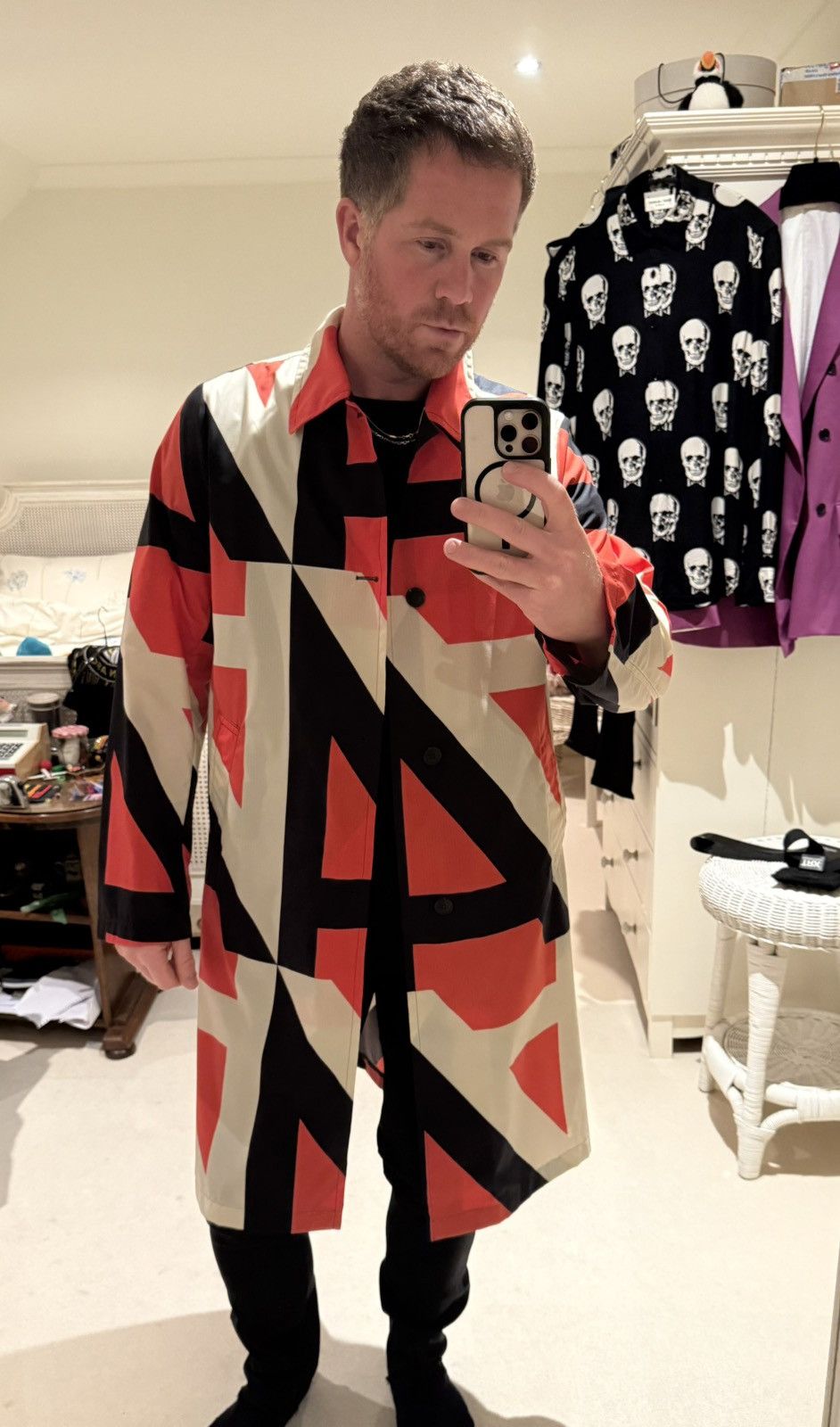 Dries Van Noten SS22 Dries Van Noten Geometric Antwerp long coat jacket Size US M / EU 48-50 / 2 - 3 Thumbnail