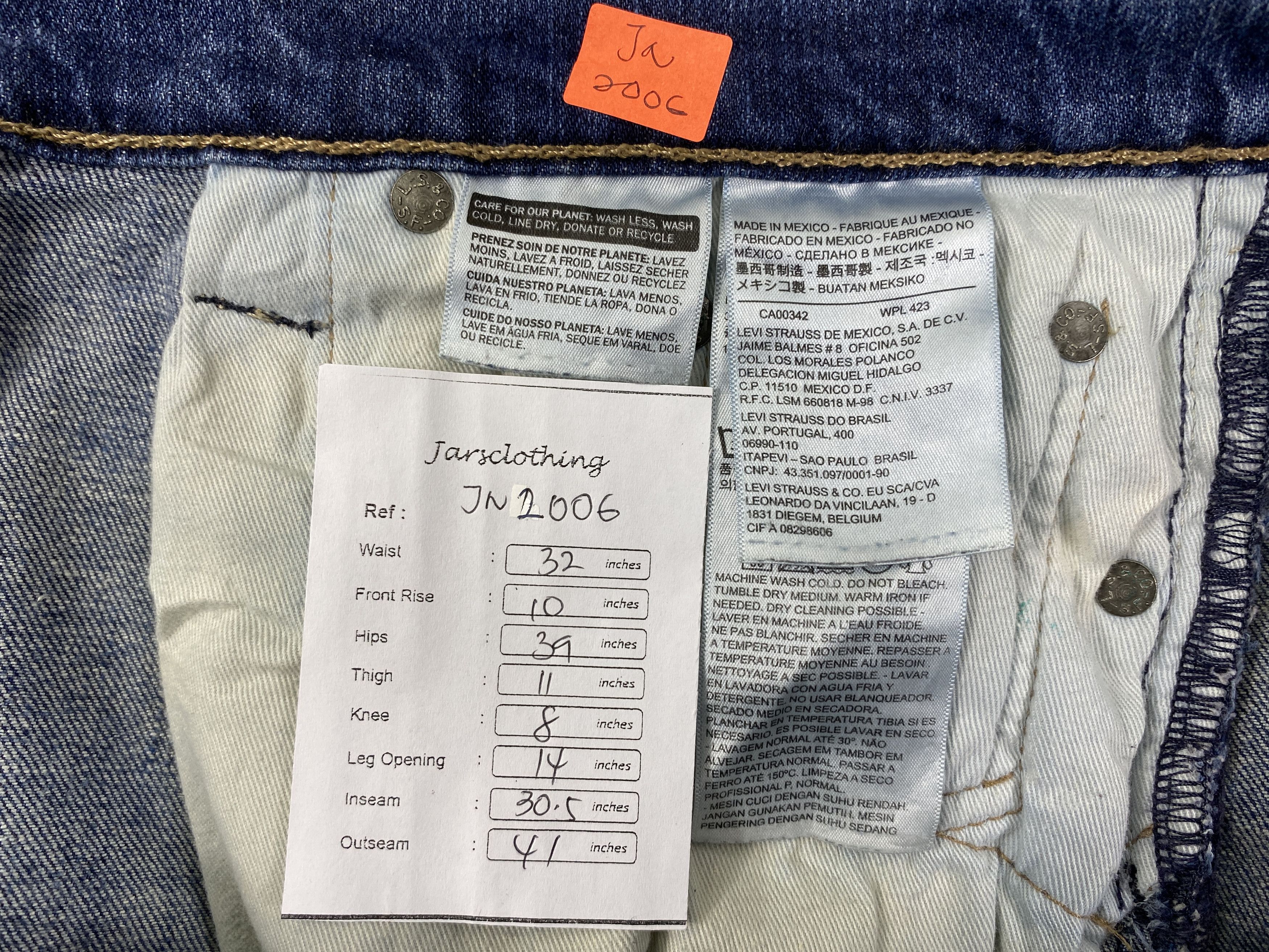 Levi's Distressed Blue Vintage Levi's 514 32x30.5 Denim -JN2006 Size US 32 / EU 48 - 8 Thumbnail