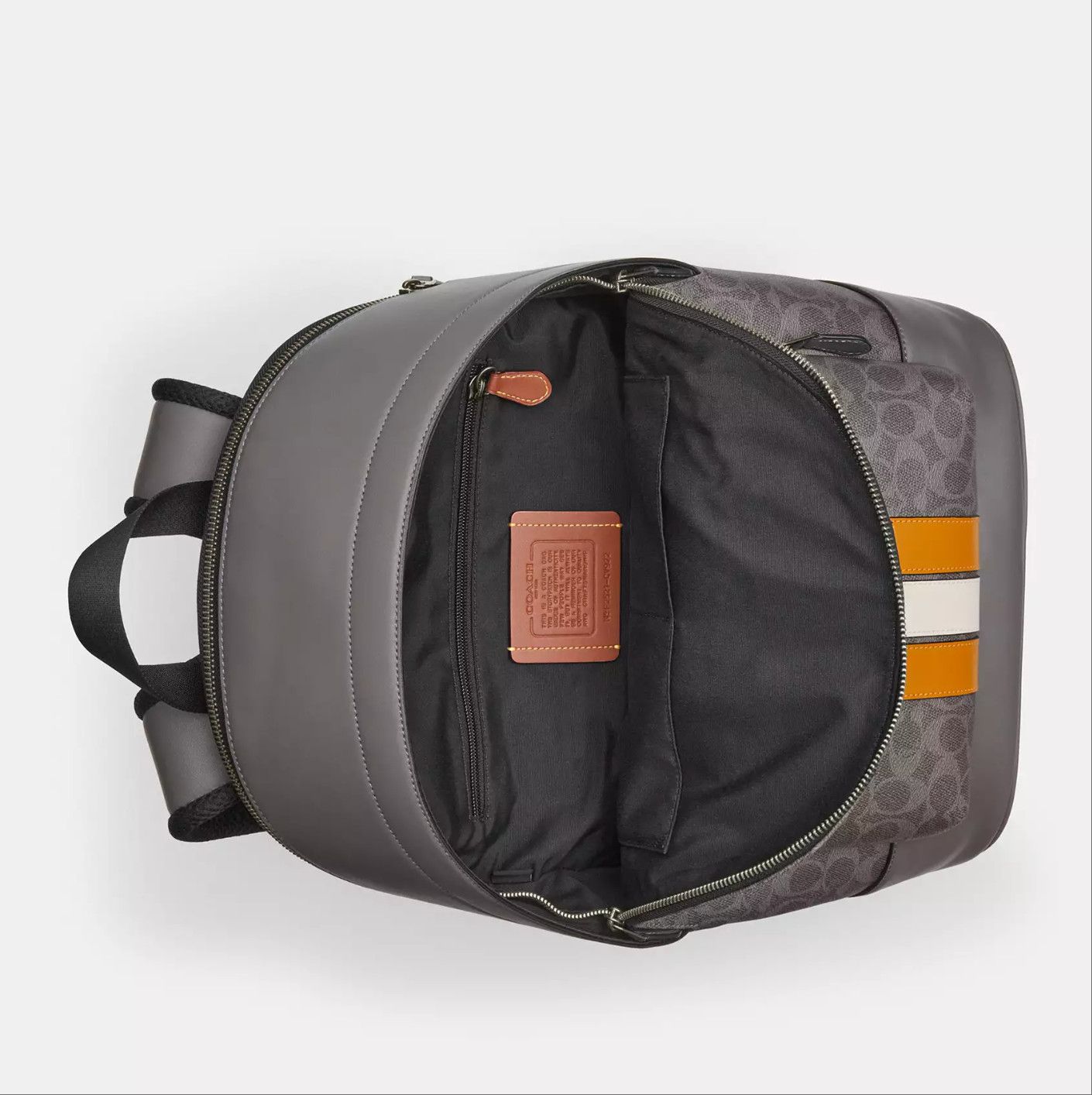 Coach West Backpack In Signature Canvas With Varsity Stripe CV922 Size ONE SIZE - 10 Thumbnail