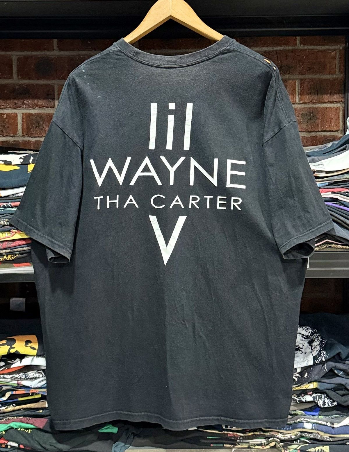 Rap Tees Thrashed Lil Wayne Tha Carter V Mona Lisa Faded Photo Tee Size US XXL / EU 58 / 5 - 8 Thumbnail