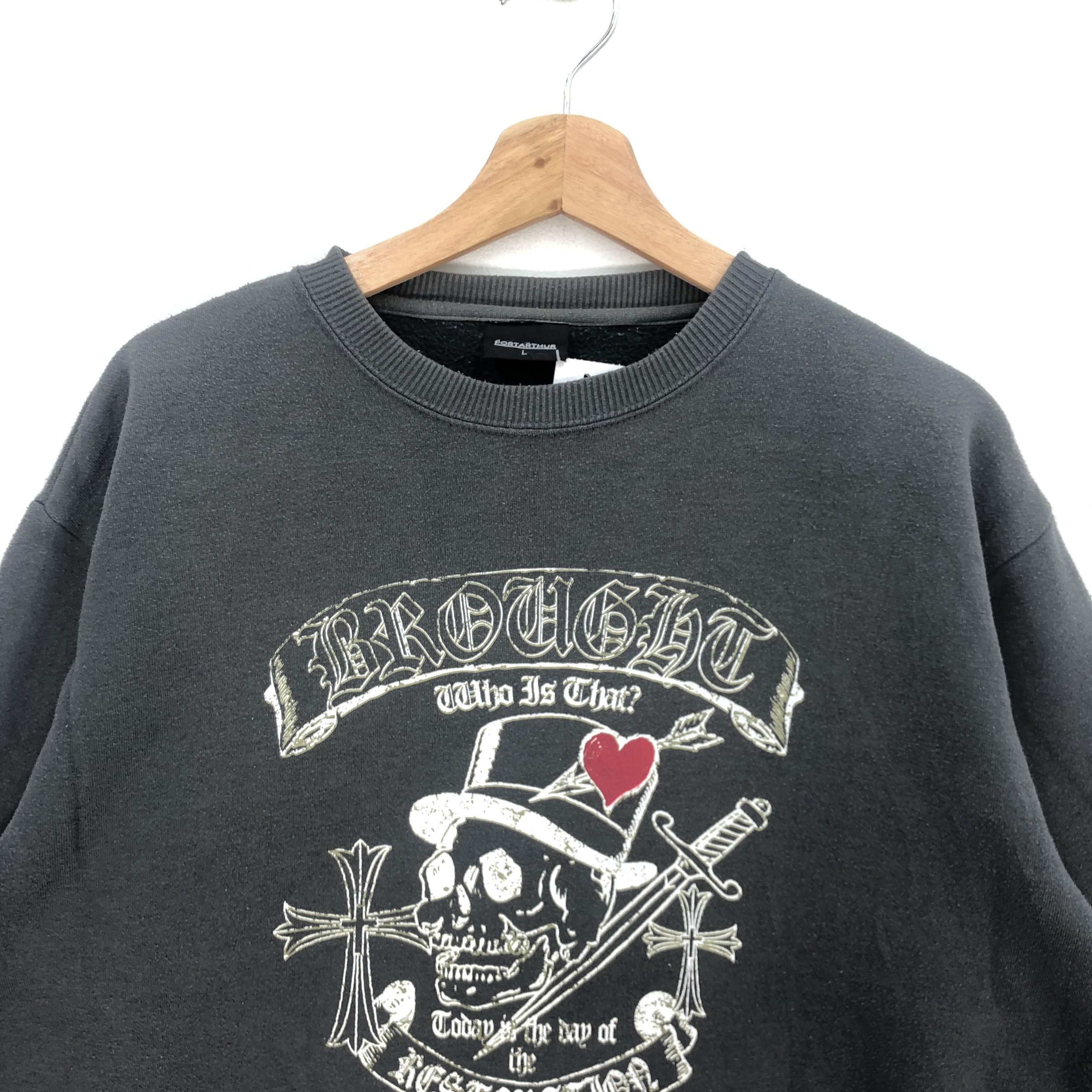Japanese Brand Vintage Portarthur Sweatshirt Skull Ed Hardy Sweater Jumper Size US L / EU 52-54 / 3 - 3 Thumbnail