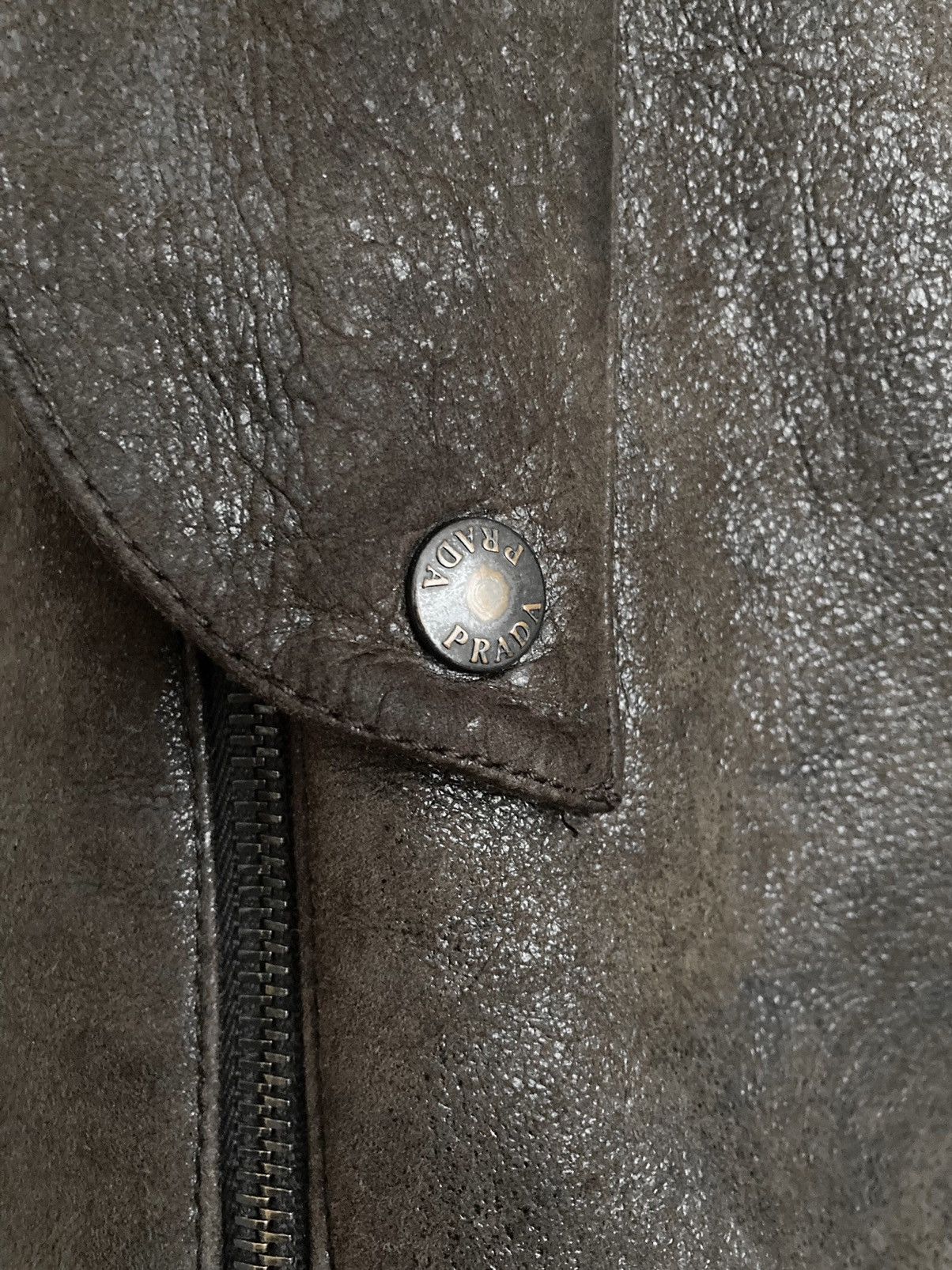 Prada Sheepskin Aviator Zip Knit Jacket Size US M / EU 48-50 / 2 - 8 Thumbnail