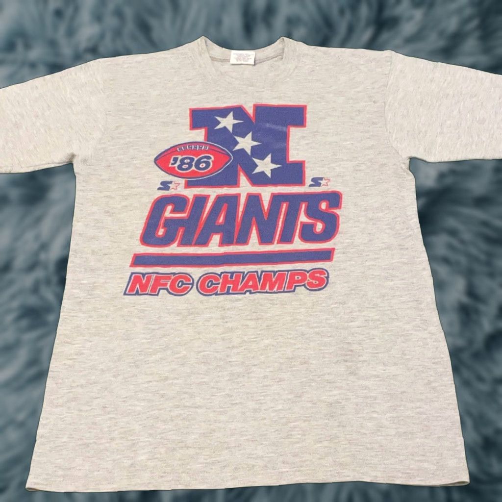 NFL VINTAGE 80s New York Giants NFL Football NFC Champs 1986 Shirt Mens M USA Made, Gray, Short Sleeve, T-Shirt, Sports, 1980-1989, Mens Size US M / EU 48-50 / 2 - 1 Thumbnail