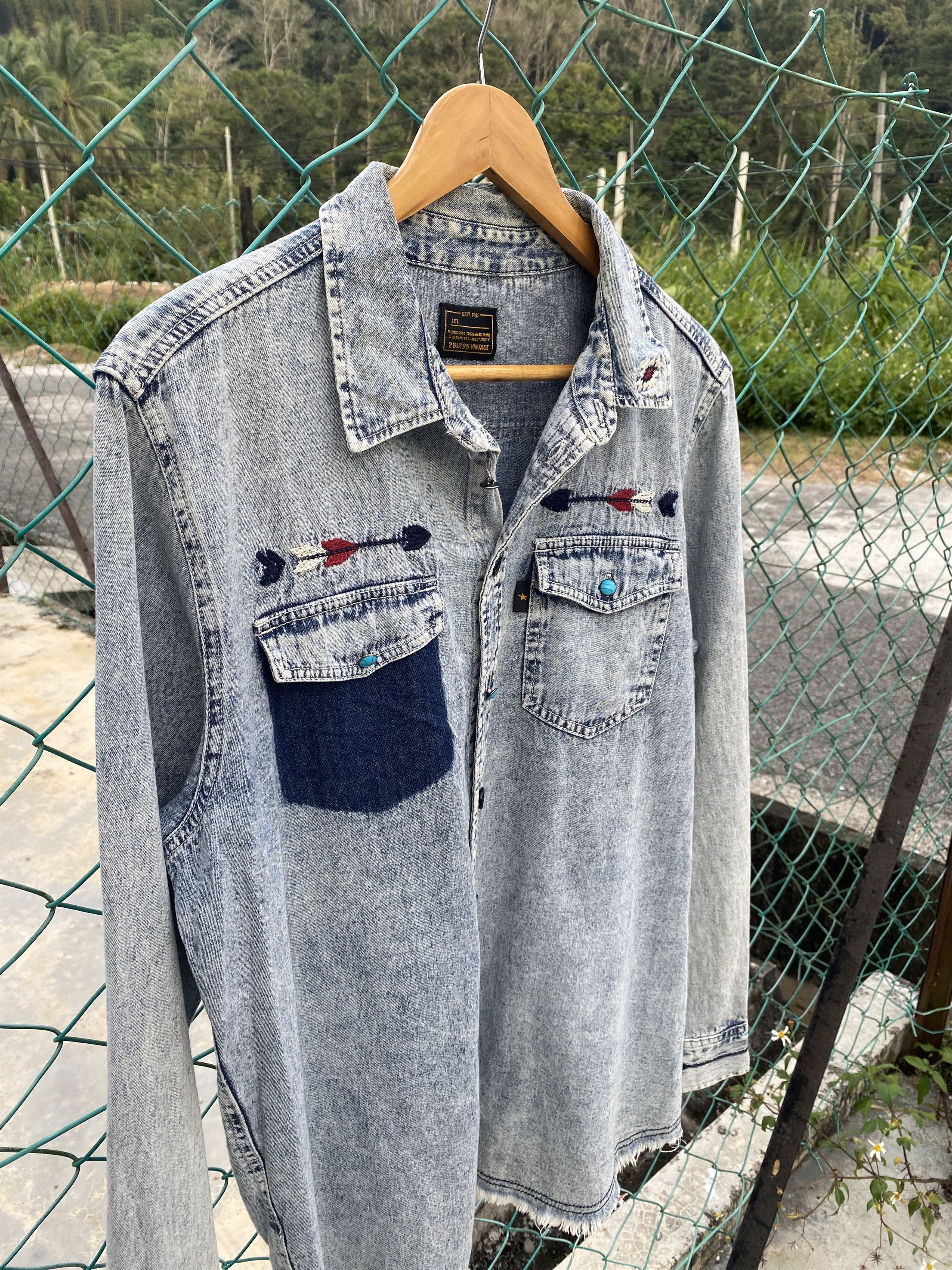 Japanese Brand 291295-homme embroidery navajo western denim Size US M / EU 48-50 / 2 - 3 Thumbnail