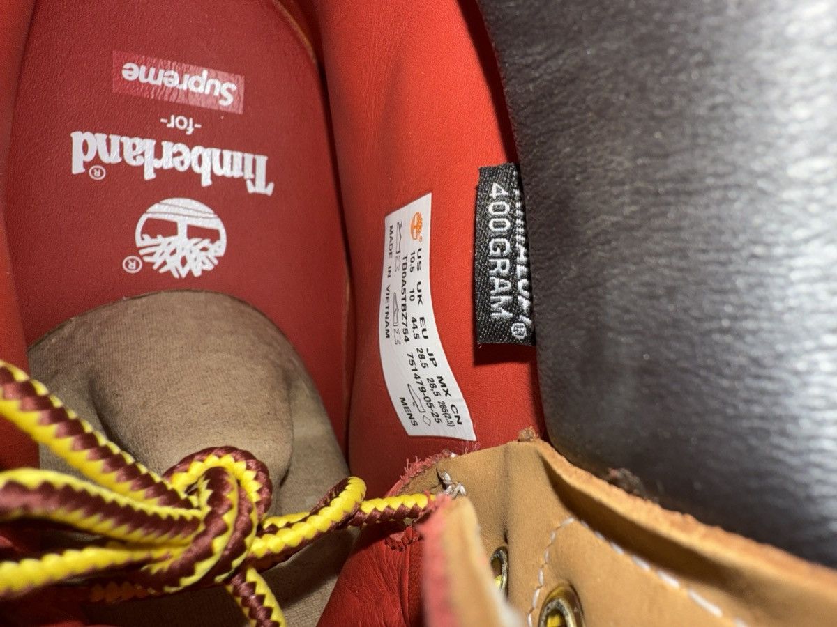 Supreme × Timberland Supreme Wheat 6” Timberland Boot FW25 Size US 10.5 / EU 43-44 - 7 Thumbnail