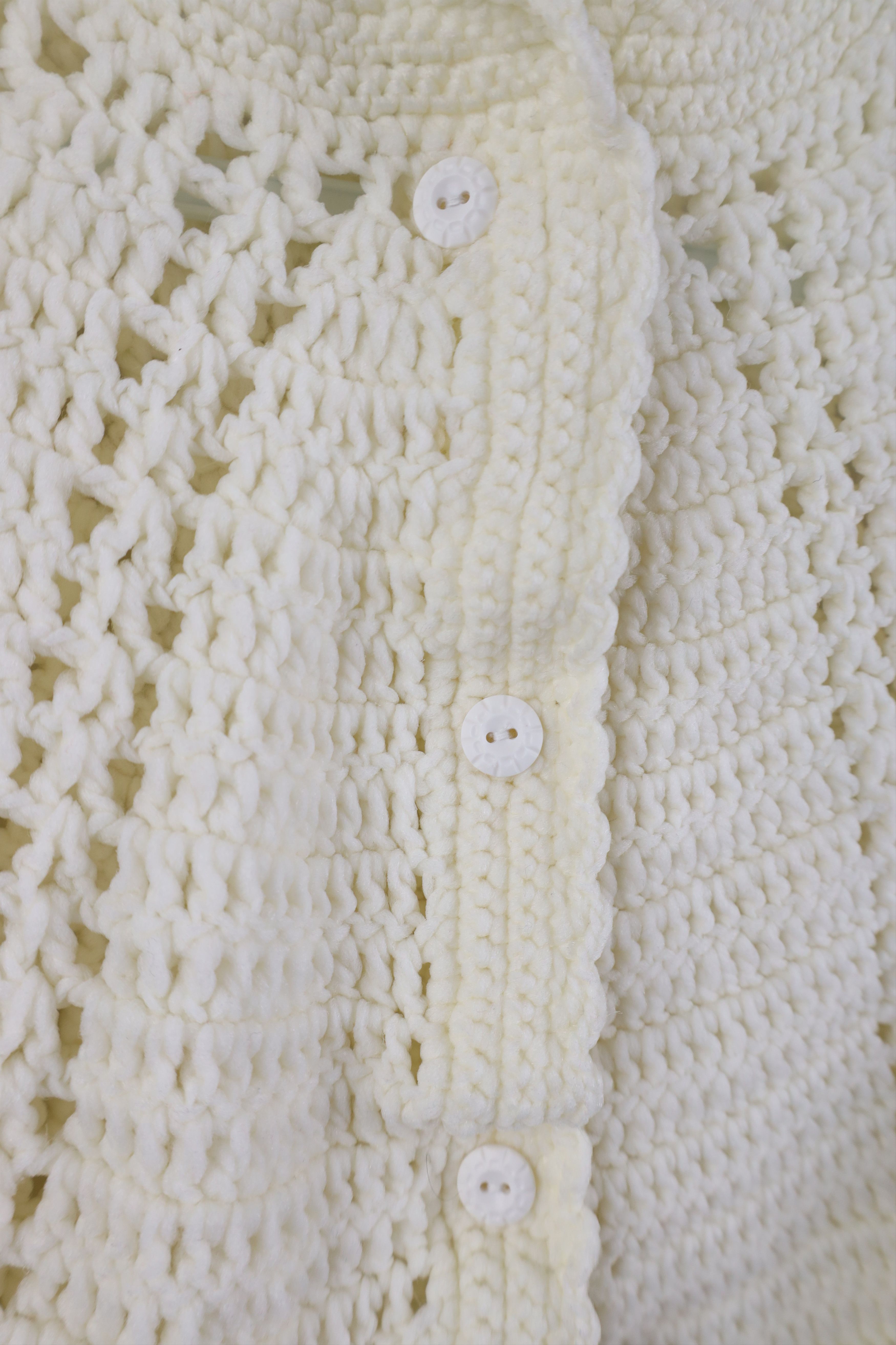Vintage Vintage 50s 60s Rockabilly Knit Poncho Sweater Cape Cream Size ONE SIZE - 6 Thumbnail