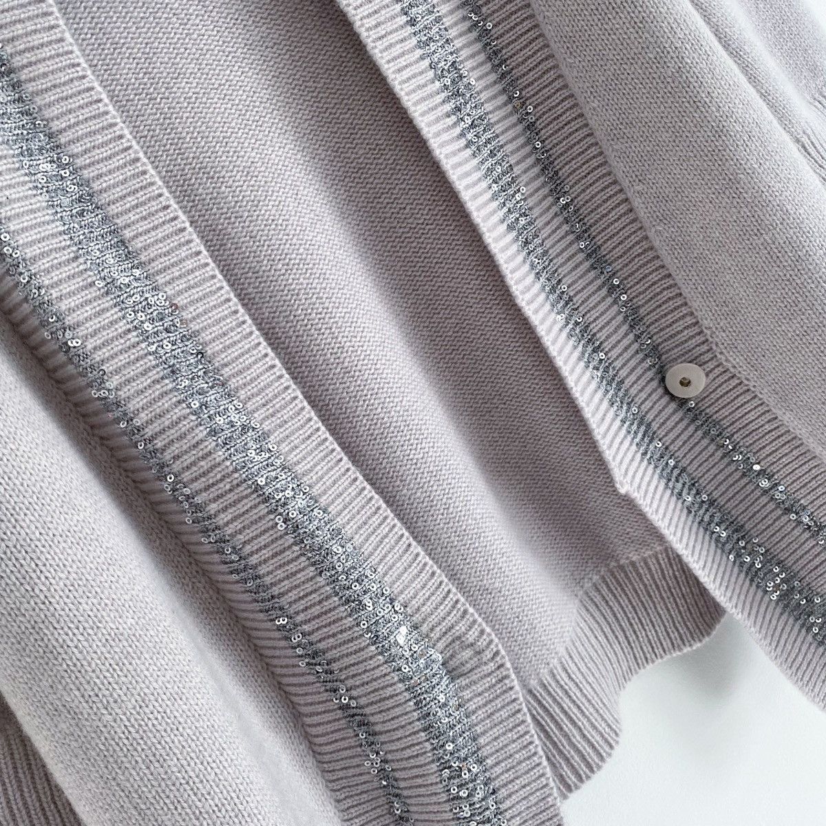 Brunello Cucinelli Brunello Cucinelli Short Sleeve Cashmere Sweater Size L / US 10 / IT 46 - 9 Thumbnail