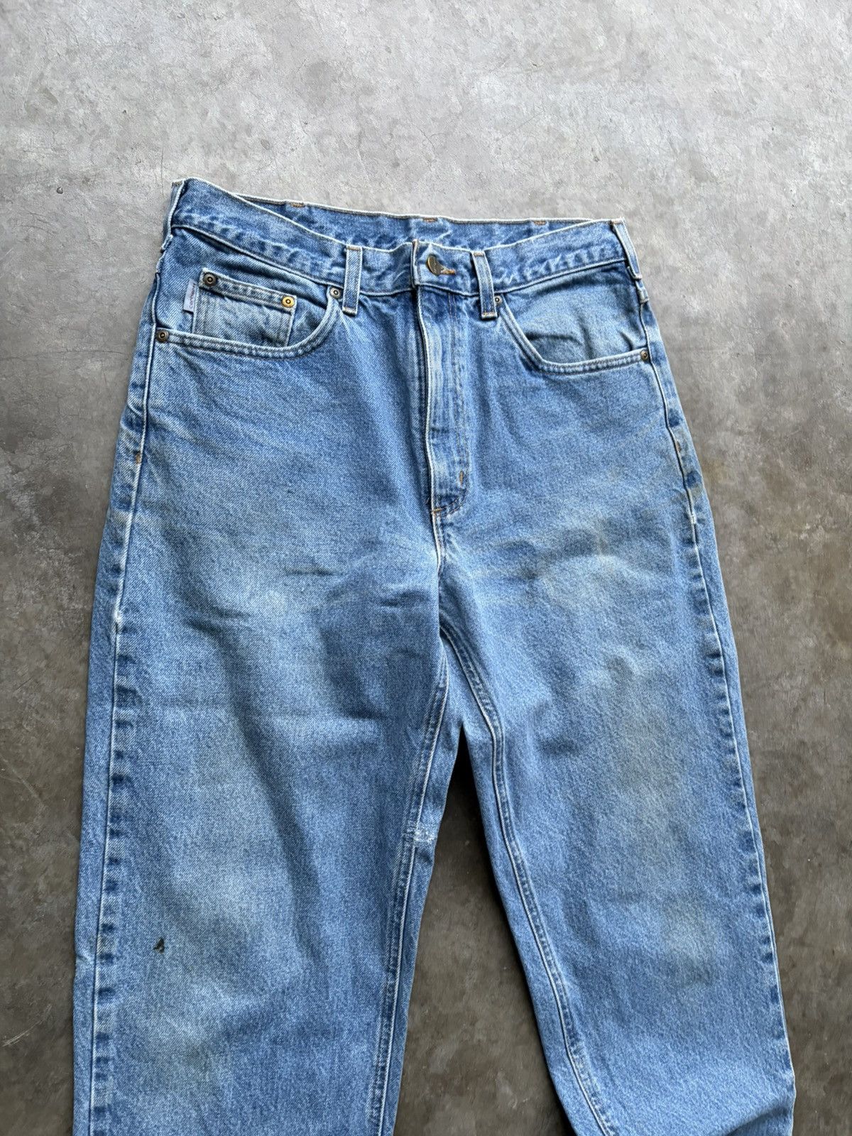 Carhartt Vintage 1990s Carhartt Workwear Light Wash Denim Jeans Size US 34 / EU 50 - 4 Thumbnail