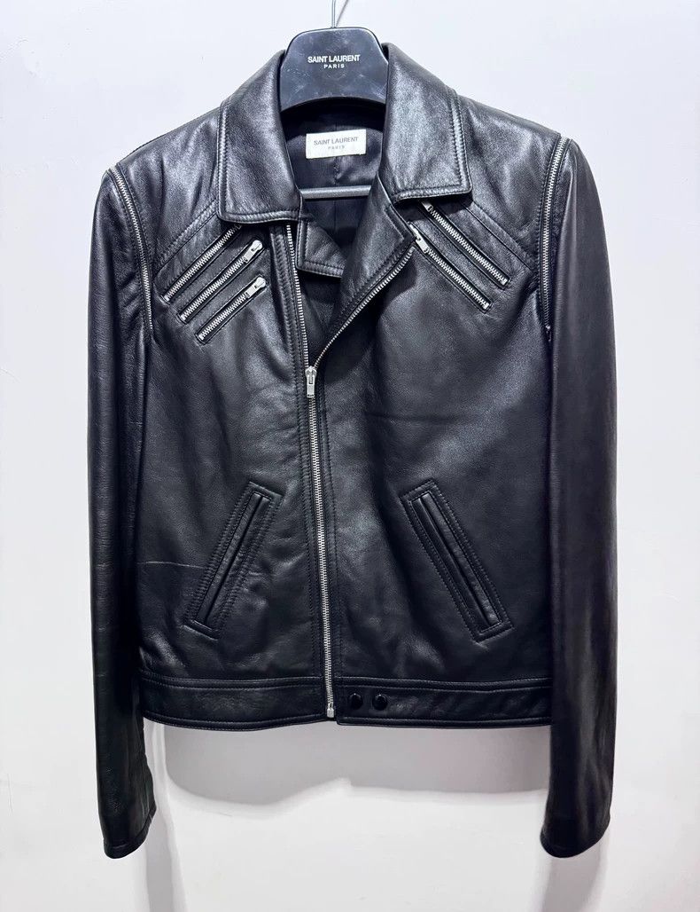 Yves Saint Laurent Saint Laurent 15fw 5-Zip Lambskin Biker jacket