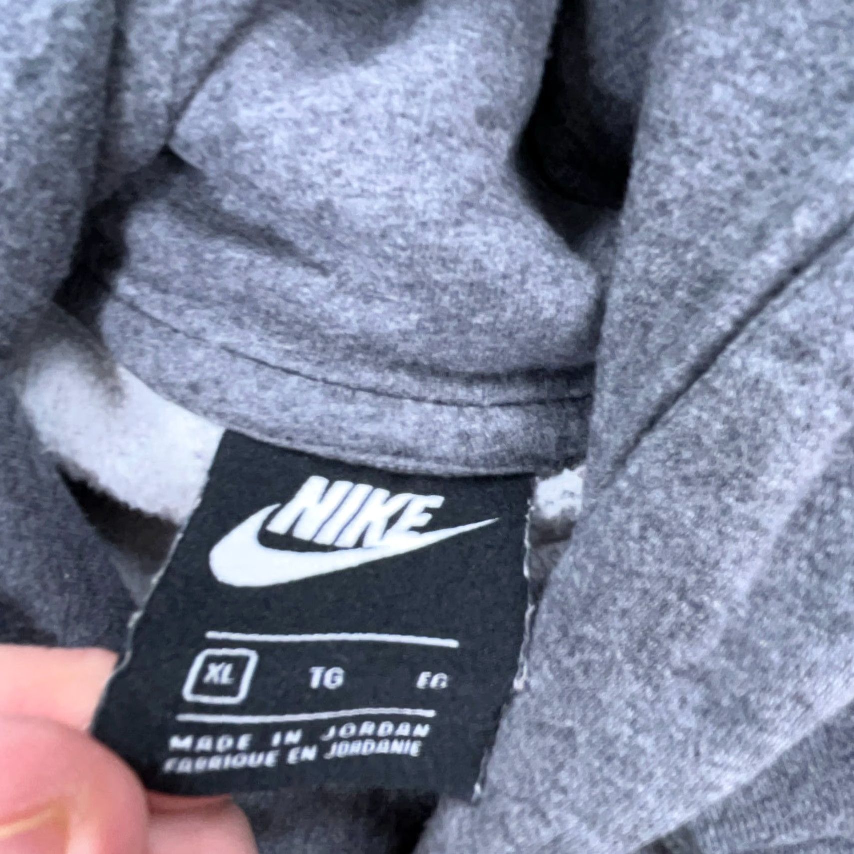 Nike Nike Hoodie Men XL Gray White Sweatshirt Mini Swoosh Logo Plain Basic Men Size US XL / EU 56 / 4 - 3 Thumbnail