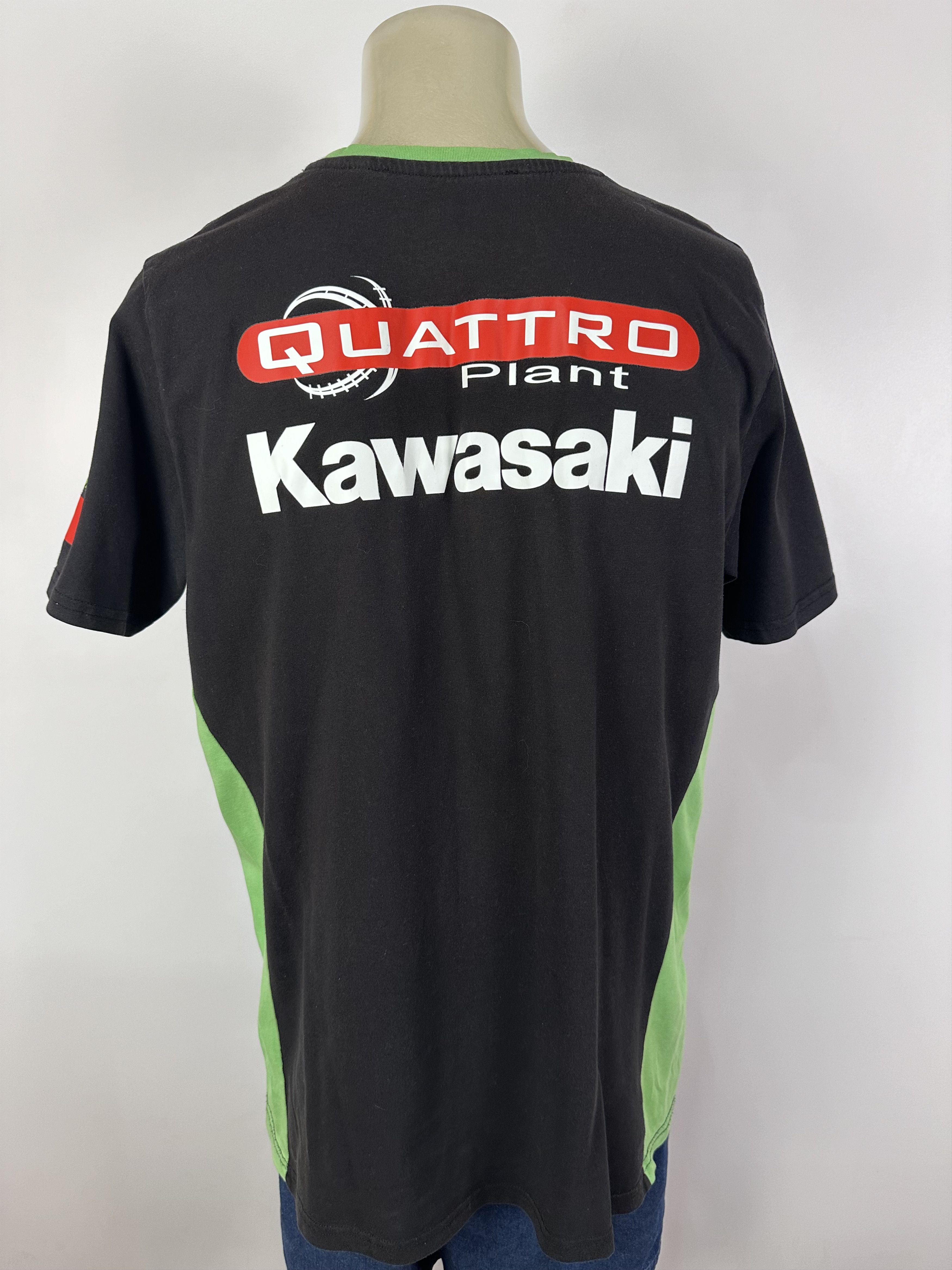 Vintage Kawasaki Quattro Plant Black T Shirt Size XL Size US XL / EU 56 / 4 - 7 Thumbnail