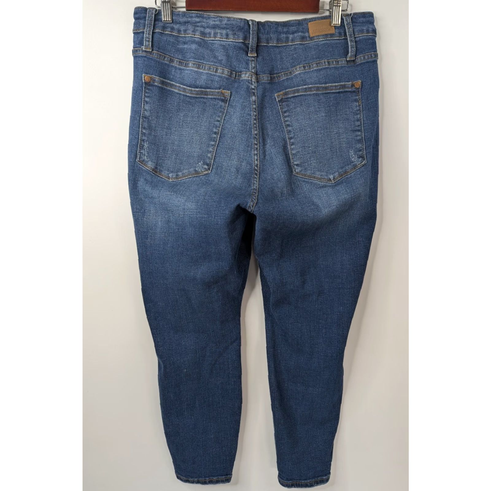Denime Judy Blue Denim Skinny Jeans Button Fly Thermal Patches Womens 16W JB88307 MD-S Size 38" / US 16 / IT 52 - 5 Thumbnail