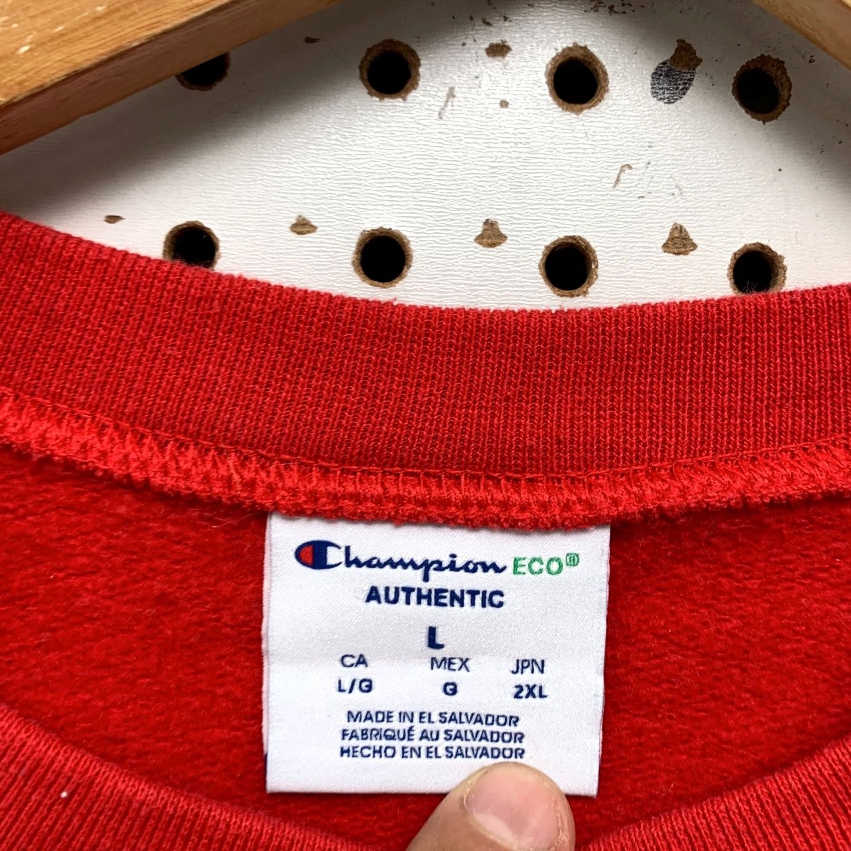Champion Champion Barstool Sweatshirt Mens Large Red Hockey Logo Fleece Pullover Size US L / EU 52-54 / 3 - 3 Thumbnail