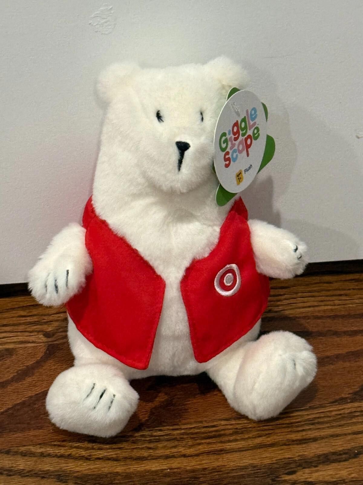 Target Basics Giggle Scape Plush Target Vest 7" Polar Bear, Exclusive!! Size ONE SIZE - 5 Thumbnail