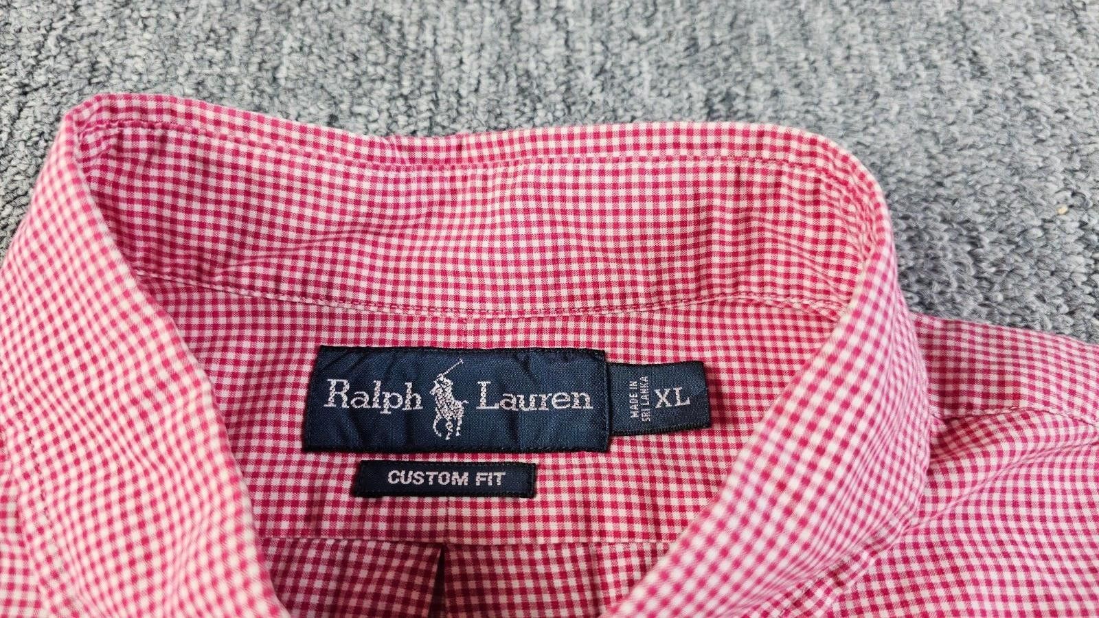 Ralph Lauren Polo Ralph Lauren Custom Fit Plaid Button-Down Shirt XL Pink Size US XL / EU 56 / 4 - 4 Thumbnail