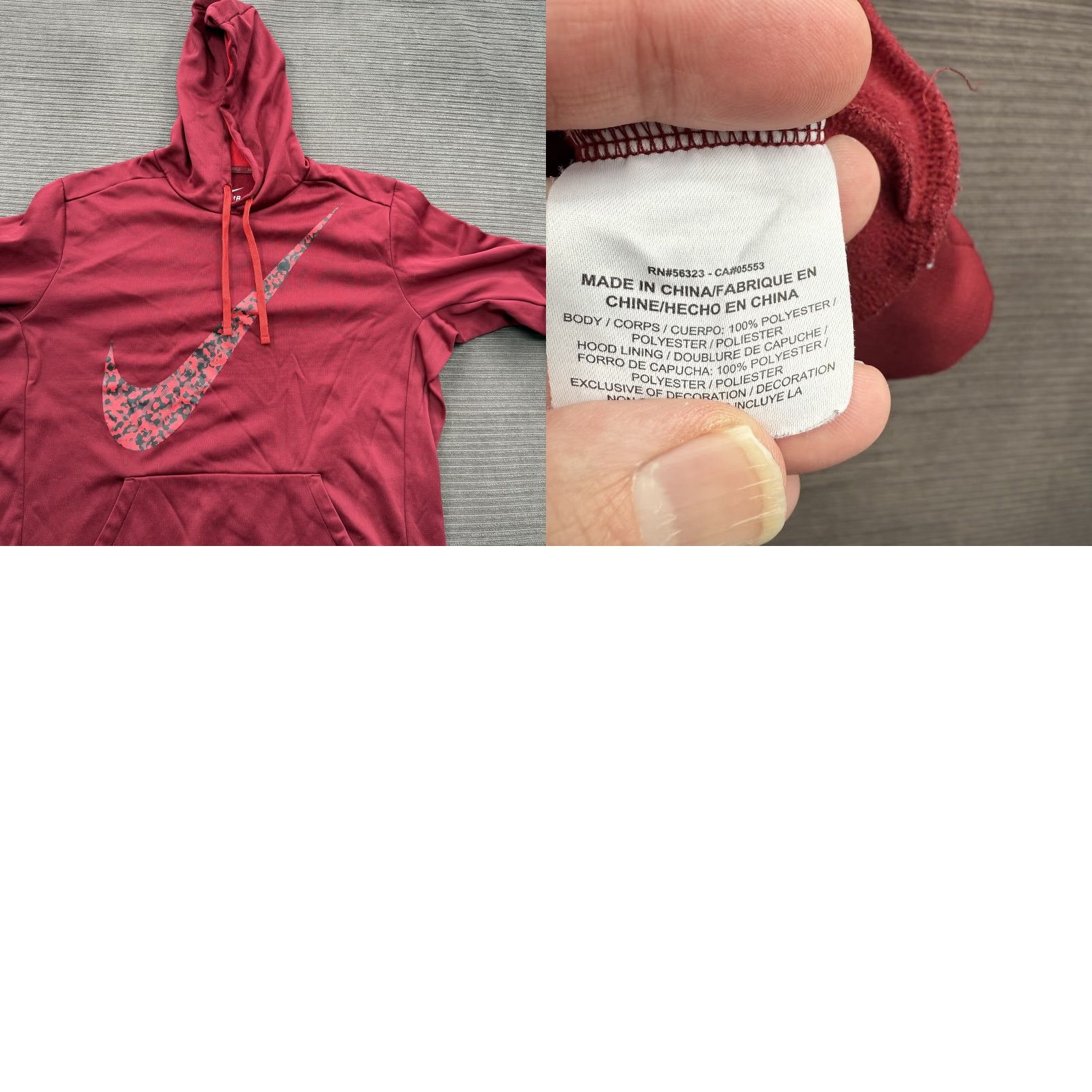 Nike Nike Hoodie Mens XL Red Therma-Fit Pullover Sweatshirt Camo Swoosh Logo Athletic Size US XL / EU 56 / 4 - 8 Thumbnail