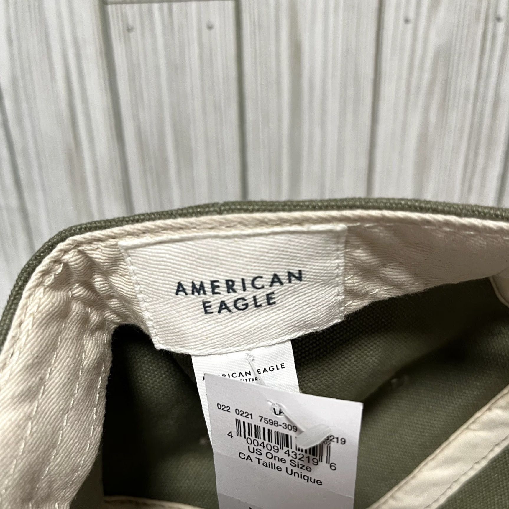 American Eagle Outfitters American Eagle Outfitters Hat Cap Strap Back Olive Army Green Canvas Basic Plain Size ONE SIZE - 7 Thumbnail