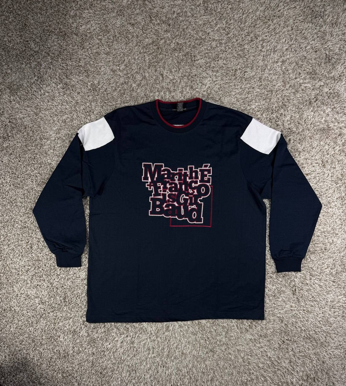 Marithe + Francois Girbaud Marithé François Girbaud Rugby Long Sleeve Embroidered Logo Size US XL / EU 56 / 4 - 1 Thumbnail