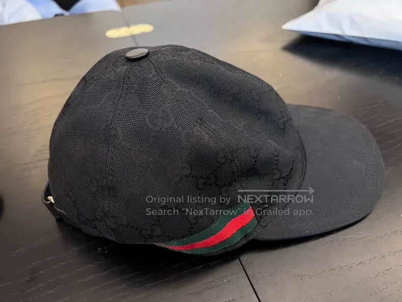 Gucci Gucci Dark pattern full-print striped baseball cap Size ONE SIZE - 1 Thumbnail