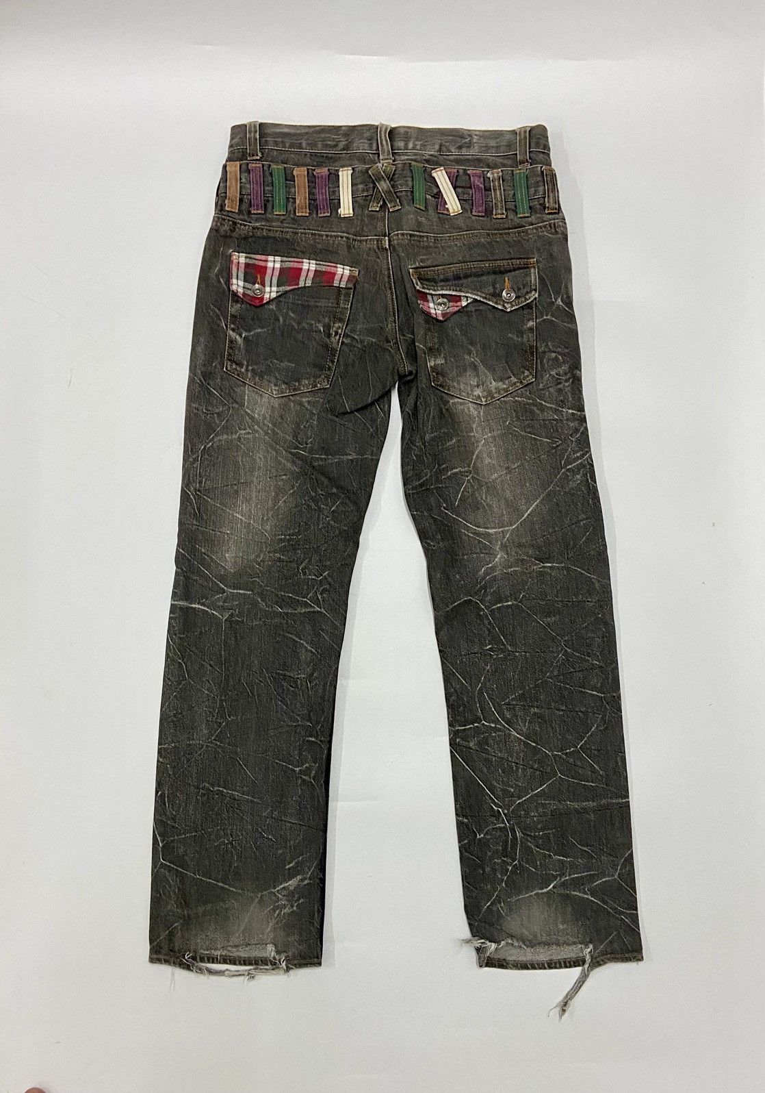 Other Nylaus Double Waist Distressed Denim Size US 34 / EU 50 - 2 Thumbnail
