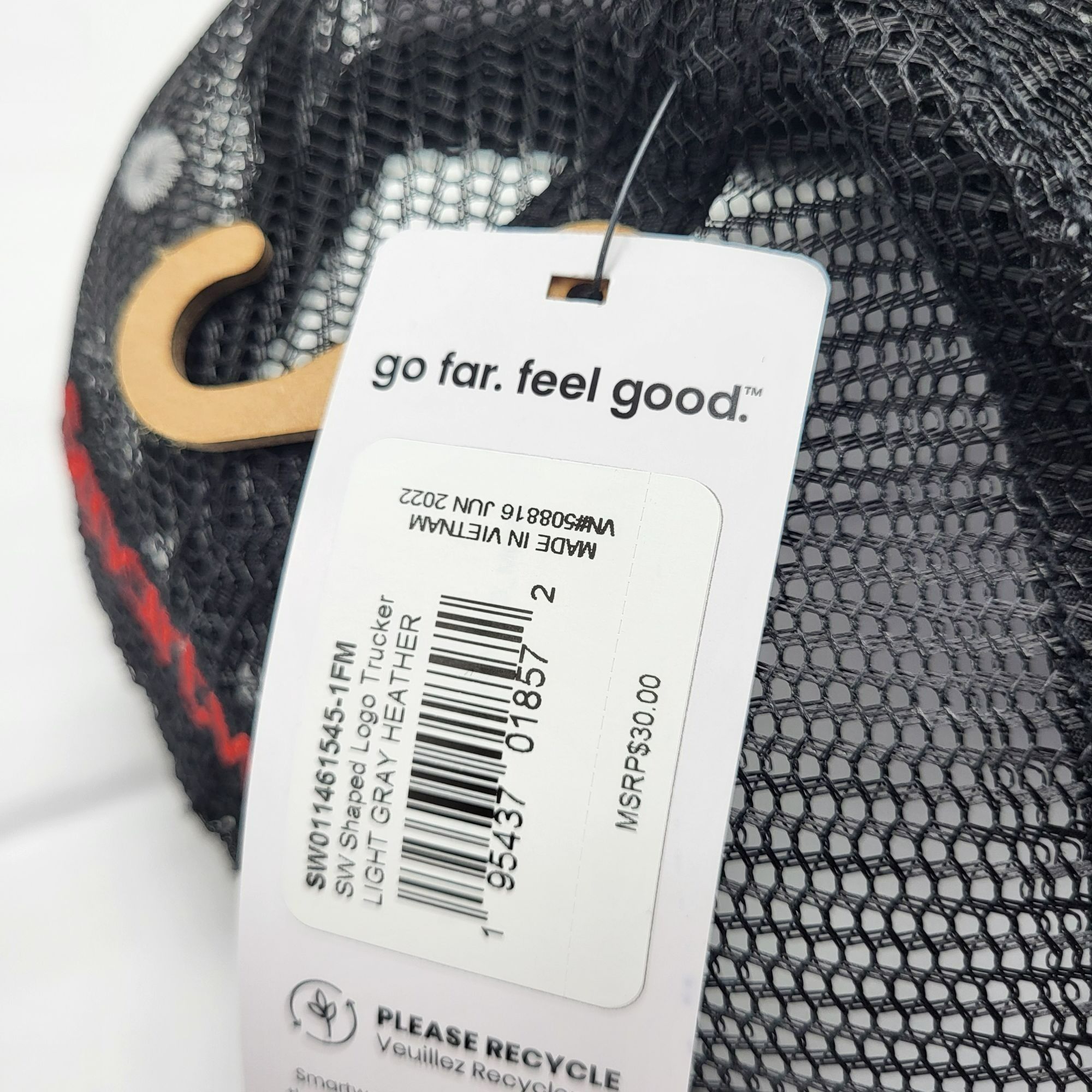 Smartwool Smartwool Truckers Hat Front Logo Snapback Mesh Grey Unisex Size ONE SIZE - 11 Thumbnail