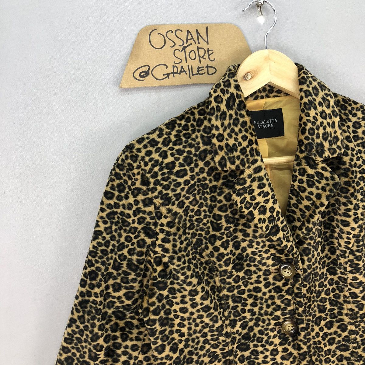 Hysteric Glamour 🇯🇵 Vintage Leopard Print Cropped Jacket Size XS / US 0-2 / IT 36-38 - 2 Thumbnail