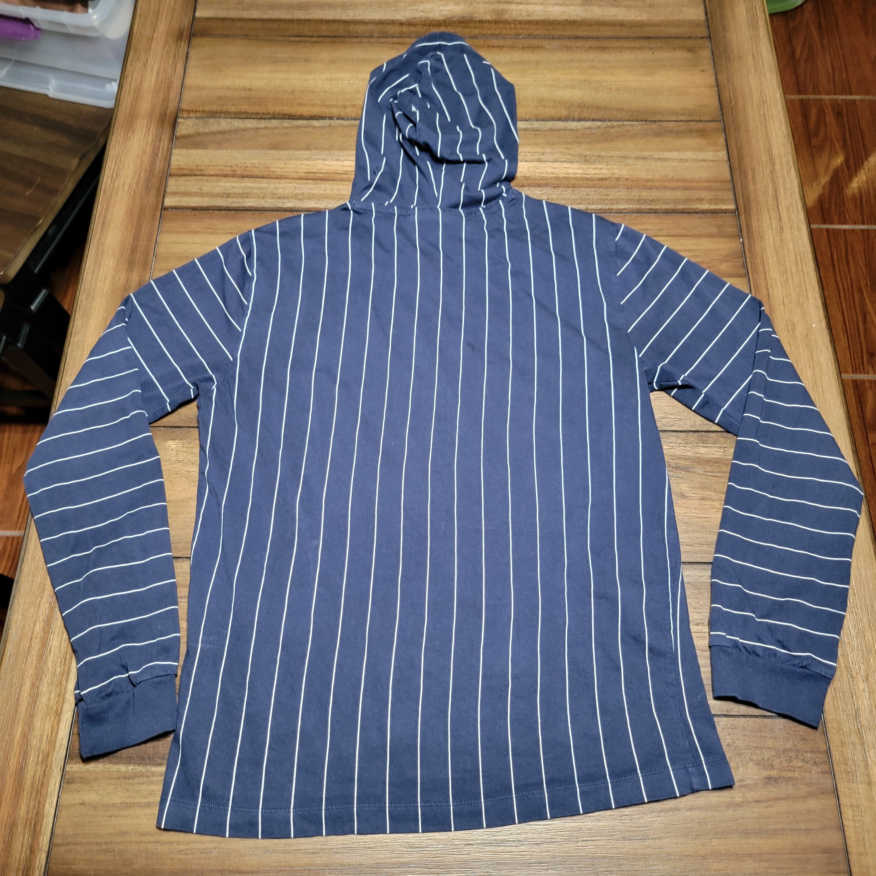 Fila Fila LS Hoodie Navy w/ White Stripe Tee - Size Medium Size M / US 6-8 / IT 42-44 - 3 Thumbnail