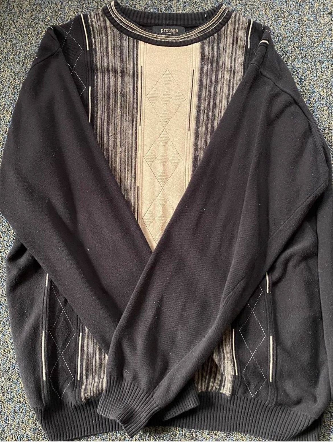 Protege Tan/brown multicolor knit sweater by Protégé Size US XL / EU 56 / 4 - 5 Thumbnail