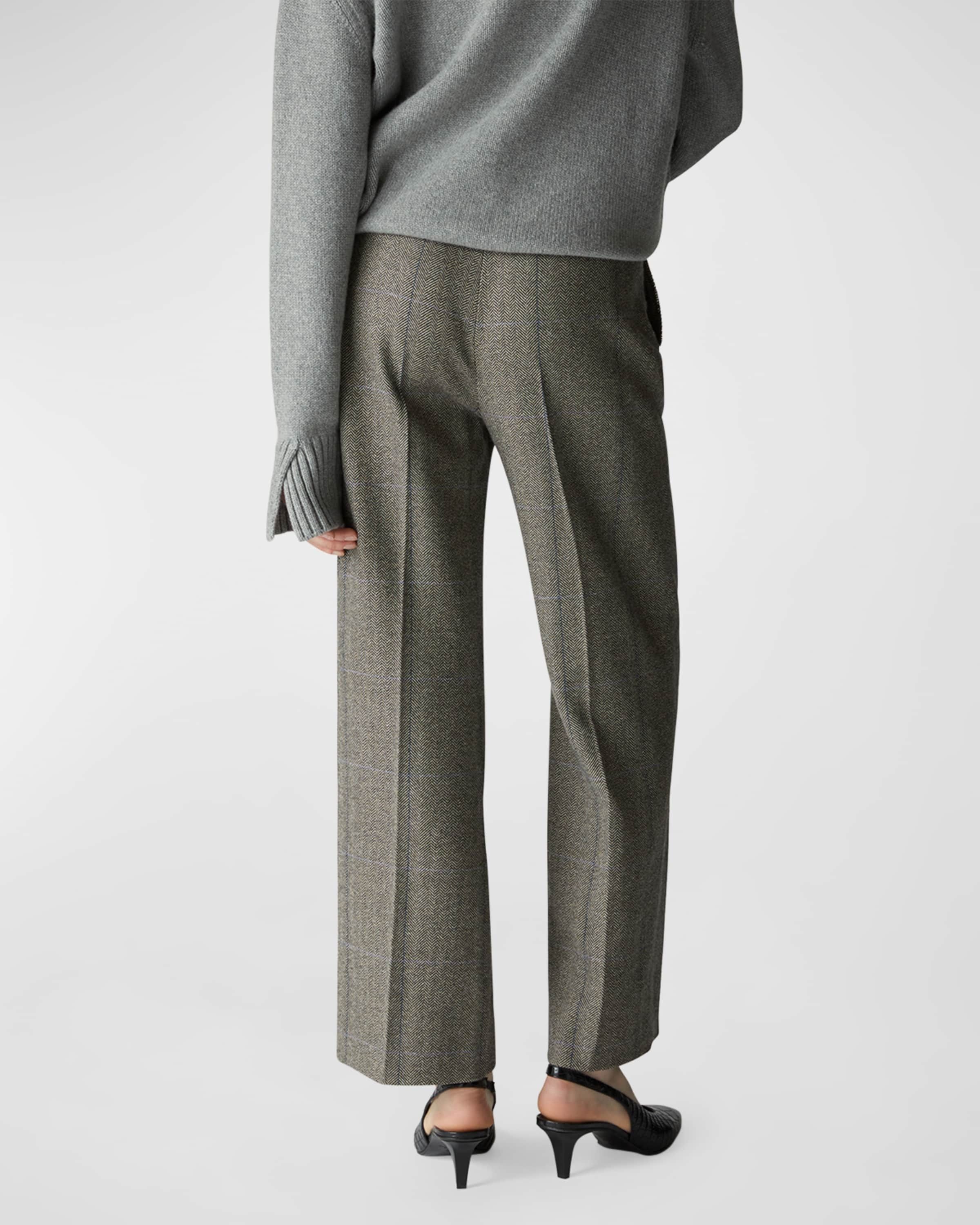 Loro Piana o1srvl11e0824 Yurik Cheviot Overcheck Trouser in Grey Size 26" / US 2 / IT 38 - 4 Thumbnail