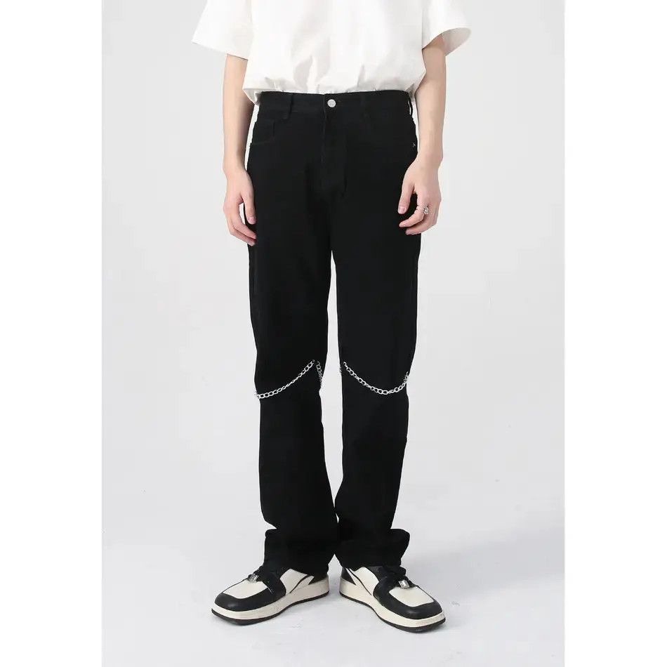 Japanese Brand Retro loose straight leg high street zipper jeans Size US 32 / EU 48 - 3 Thumbnail