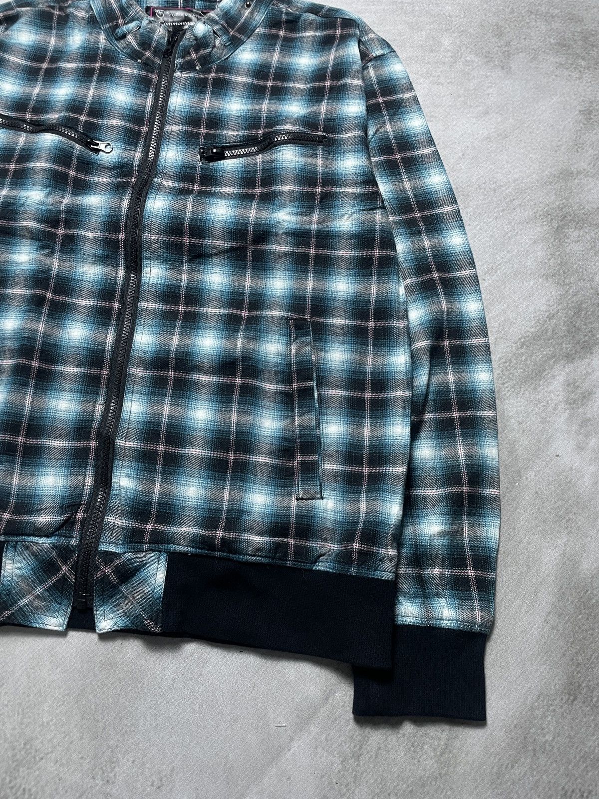 If Six Was Nine 2000’s Commontage Standart - Plaid Bikers Style Jacket Size US L / EU 52-54 / 3 - 5 Thumbnail