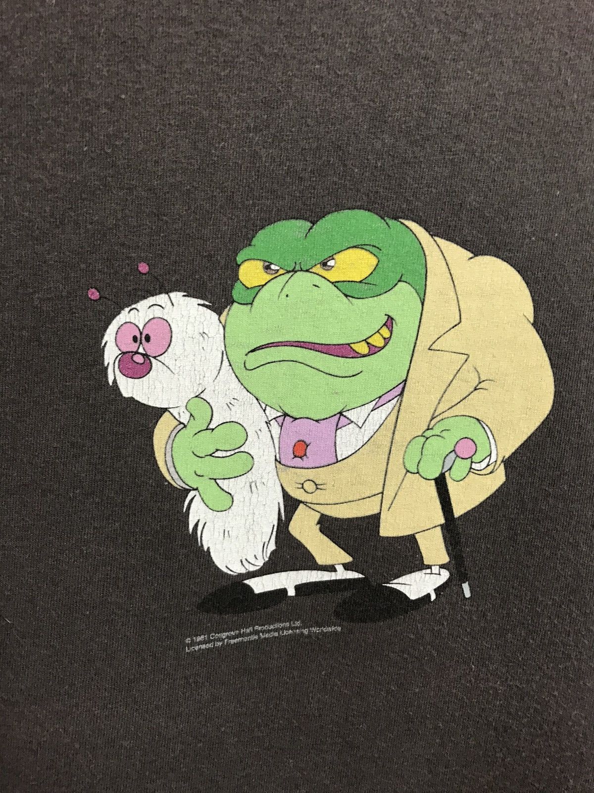 Vintage Vintage 1981 Grey Danger Mouse Baron Greenback movie tee Size US L / EU 52-54 / 3 - 4 Thumbnail