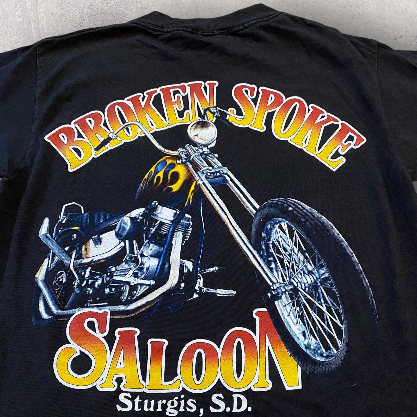 Harley Davidson × Vintage Vintage 90s Sturgis Broken Spoke Saloon Biker T Shirt Size US S / EU 44-46 / 1 - 4 Thumbnail