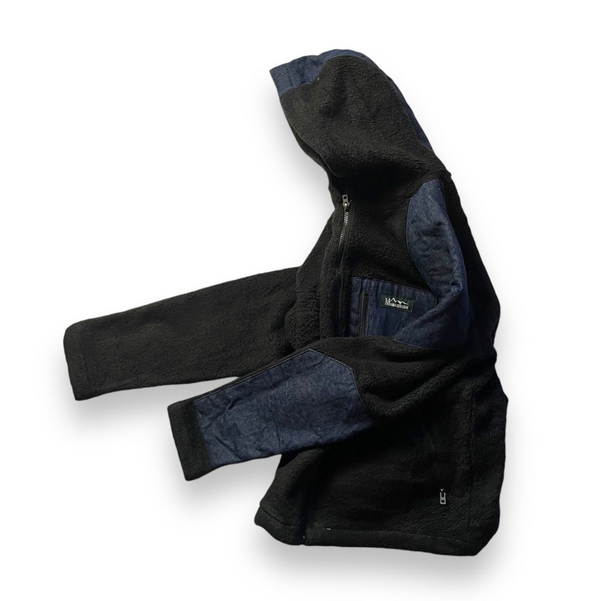 Manastash MANATASH FLEECE + DENIM TWO TONES HOODIE JACKET Size US M / EU 48-50 / 2 - 4 Thumbnail