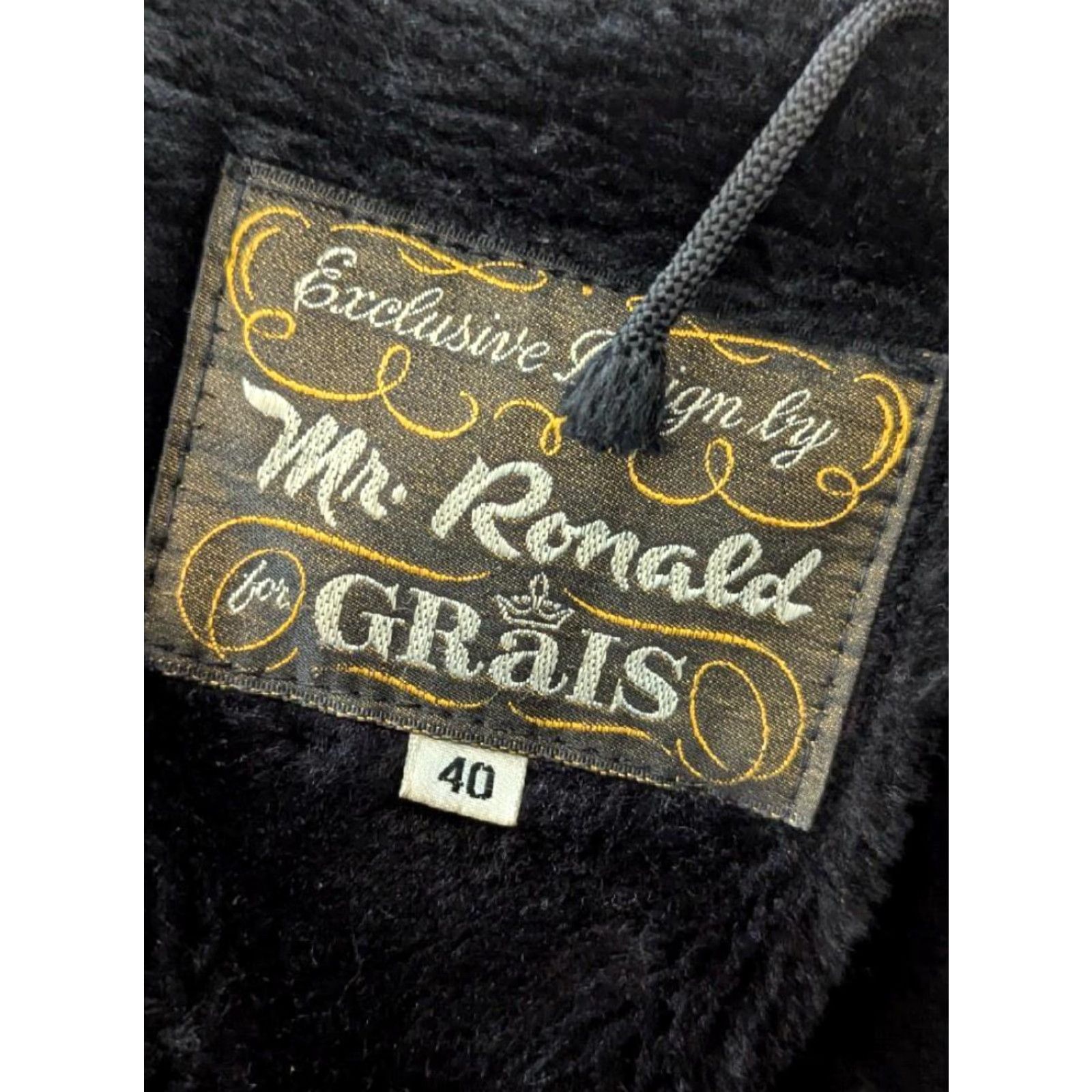 Velvet VINTAGE Grais belted coat 40 black corduroy velvet Mens M Size US M / EU 48-50 / 2 - 5 Thumbnail