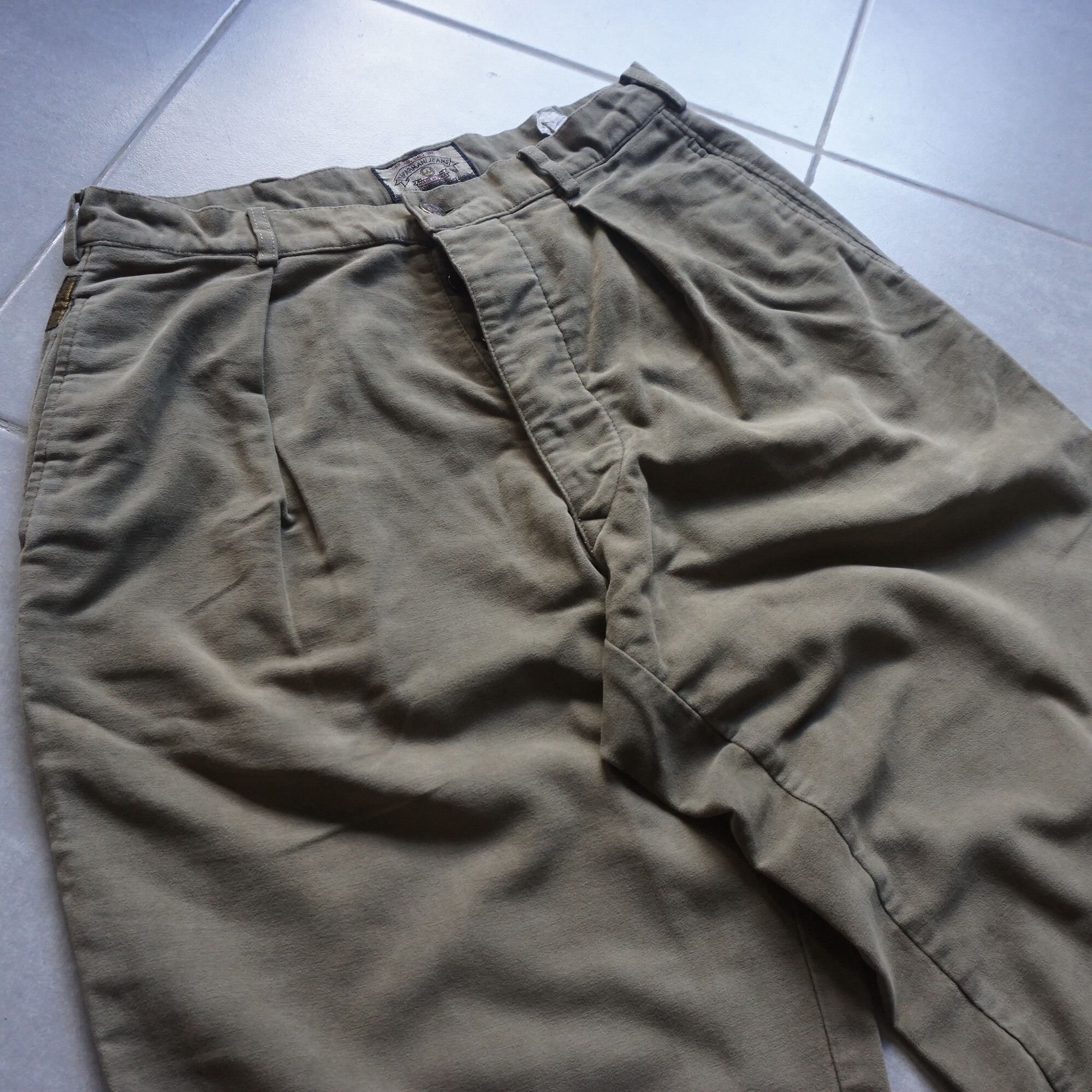 Armani × Vintage Vintage armani olive trouser Size US 34 / EU 50 - 3 Thumbnail
