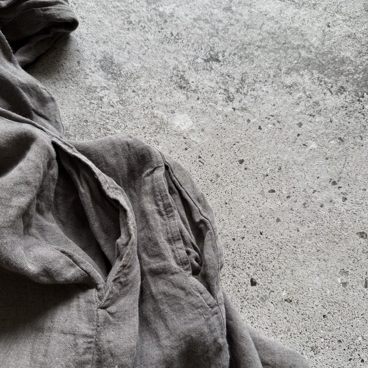 Other Lumoan Womens Grey Taupe Linen Button Down Tunic Shirt Dress Size S / US 4 / IT 40 - 5 Thumbnail