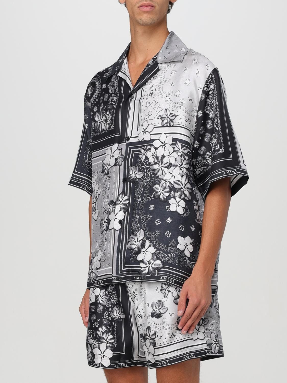 Amiri o1s1wg110825 Bandana Floral Bowling Shirt in Multicolor Size US XL / EU 56 / 4 - 6 Thumbnail