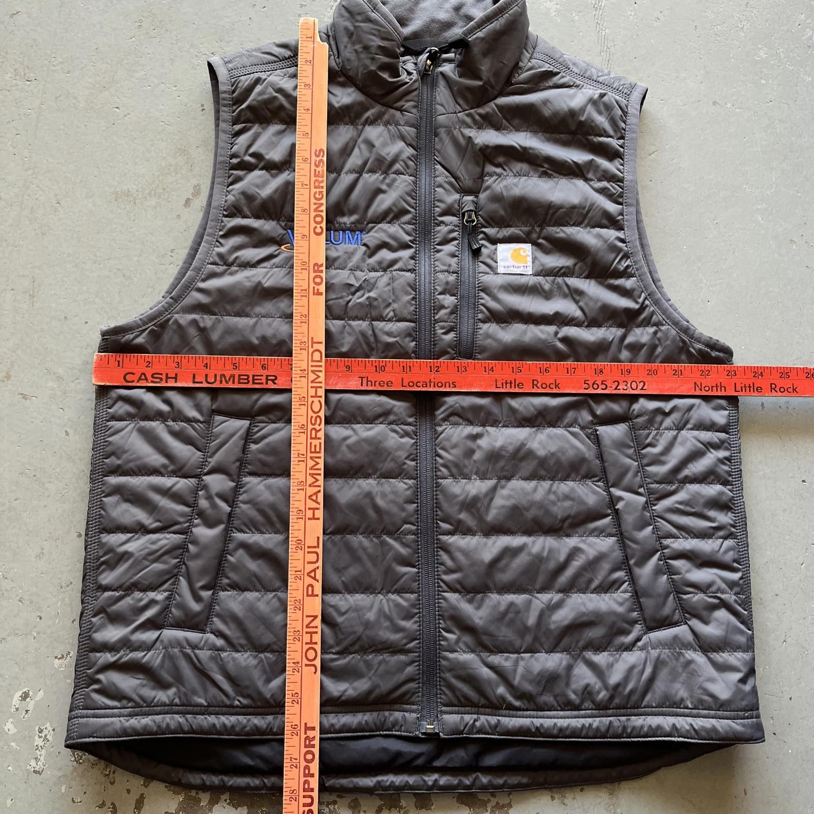 Carhartt Carhartt Dark Gray Insulated Quilted Men’s Large Vest Size US L / EU 52-54 / 3 - 3 Thumbnail