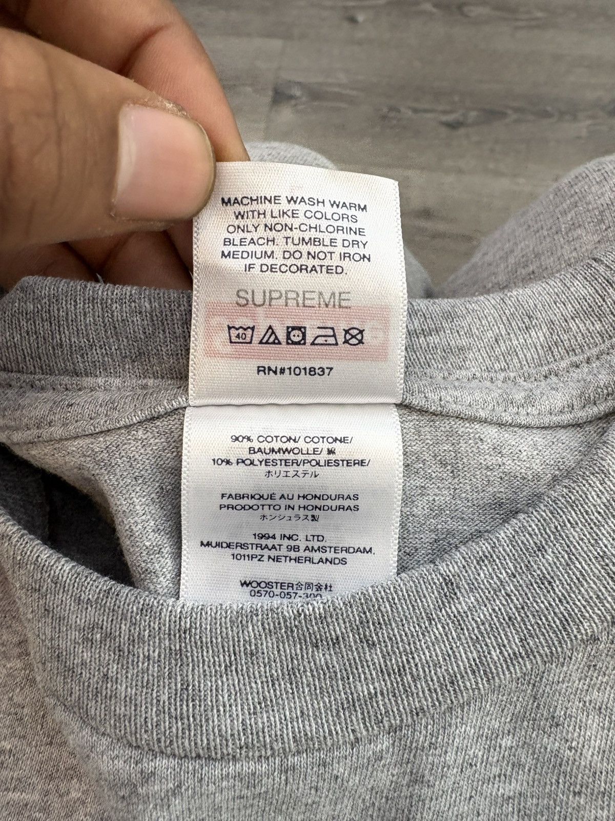 Supreme × Thrasher Supreme x Thrasher “Cross” Tee (Heather Grey) Size US L / EU 52-54 / 3 - 4 Thumbnail