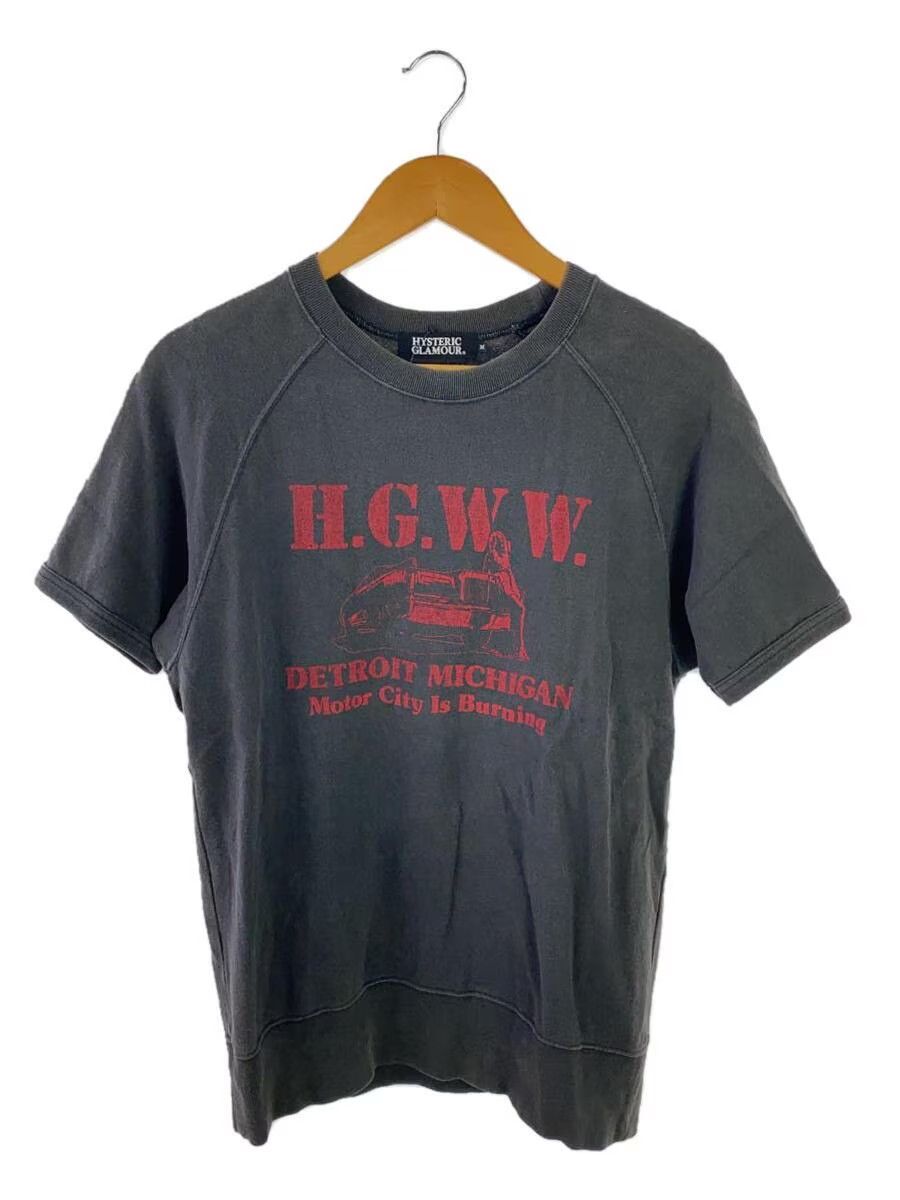 image of Hysteric Glamour Motor City Short Sleeve Raglan Sweatshirt in Black, Men's (Size Medium)
