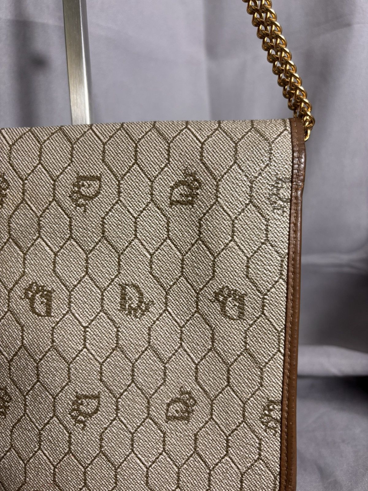 Dior Christian Dior Archival Honeycomb Canvas Chain Bag Size ONE SIZE - 12 Thumbnail