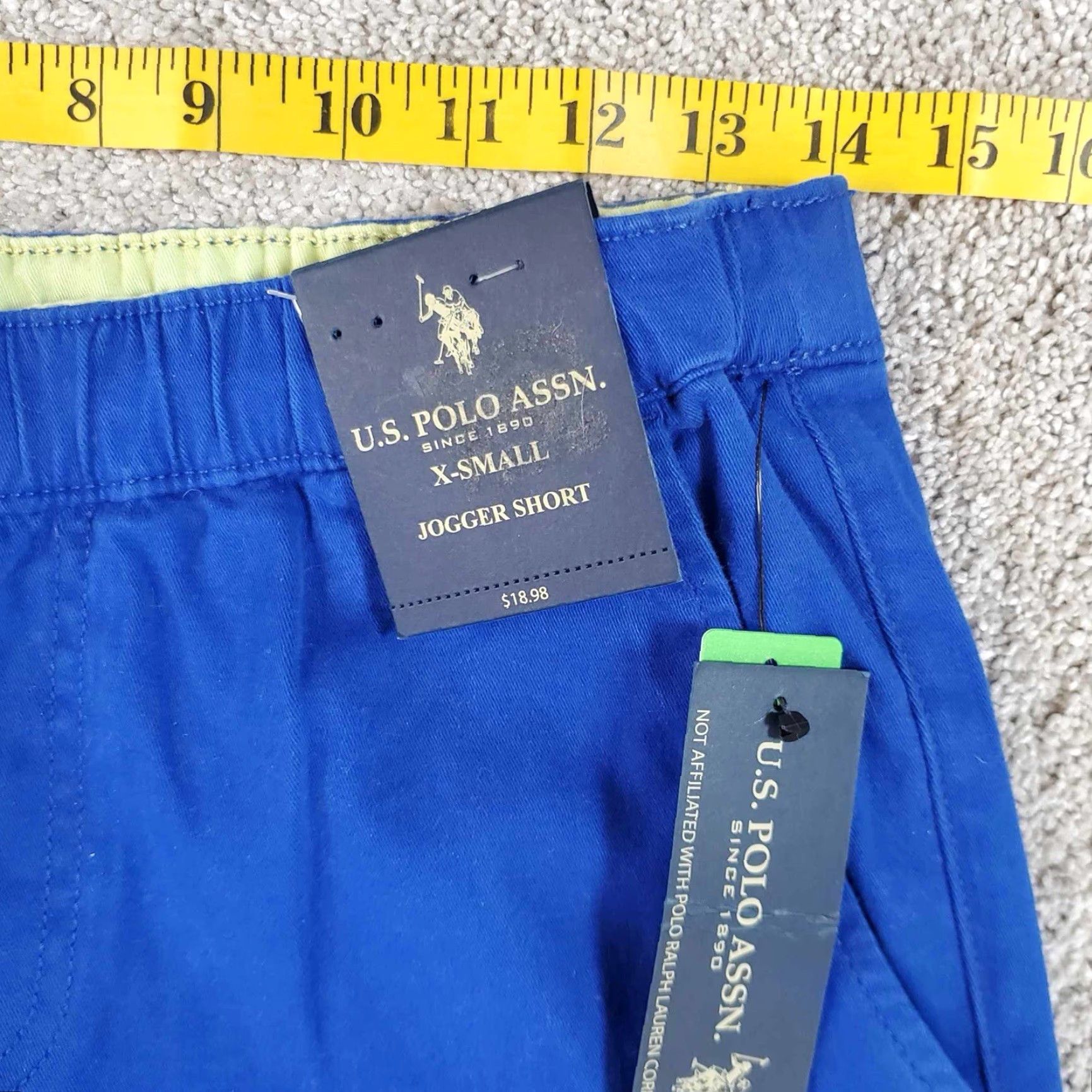 U.S. Polo Assn. U.S. Polo Assn. Men's XS NWT Elastic Waist Jogger Short Style Blue Shorts Size US XS / EU 42 / 0 - 5 Thumbnail