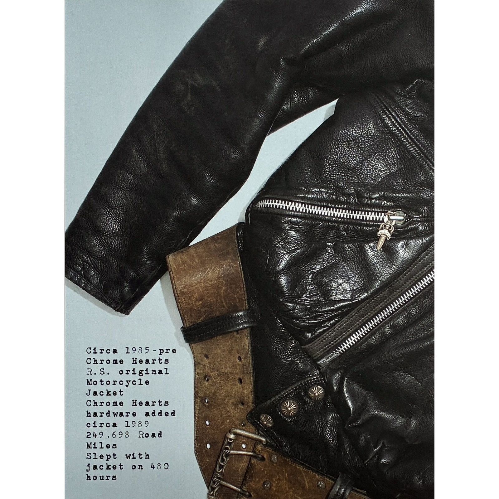 Chrome Hearts × Japanese Brand × Vintage Chrome Hearts motorcycle jacket Framed poster 9x11 Size ONE SIZE - 2 Thumbnail