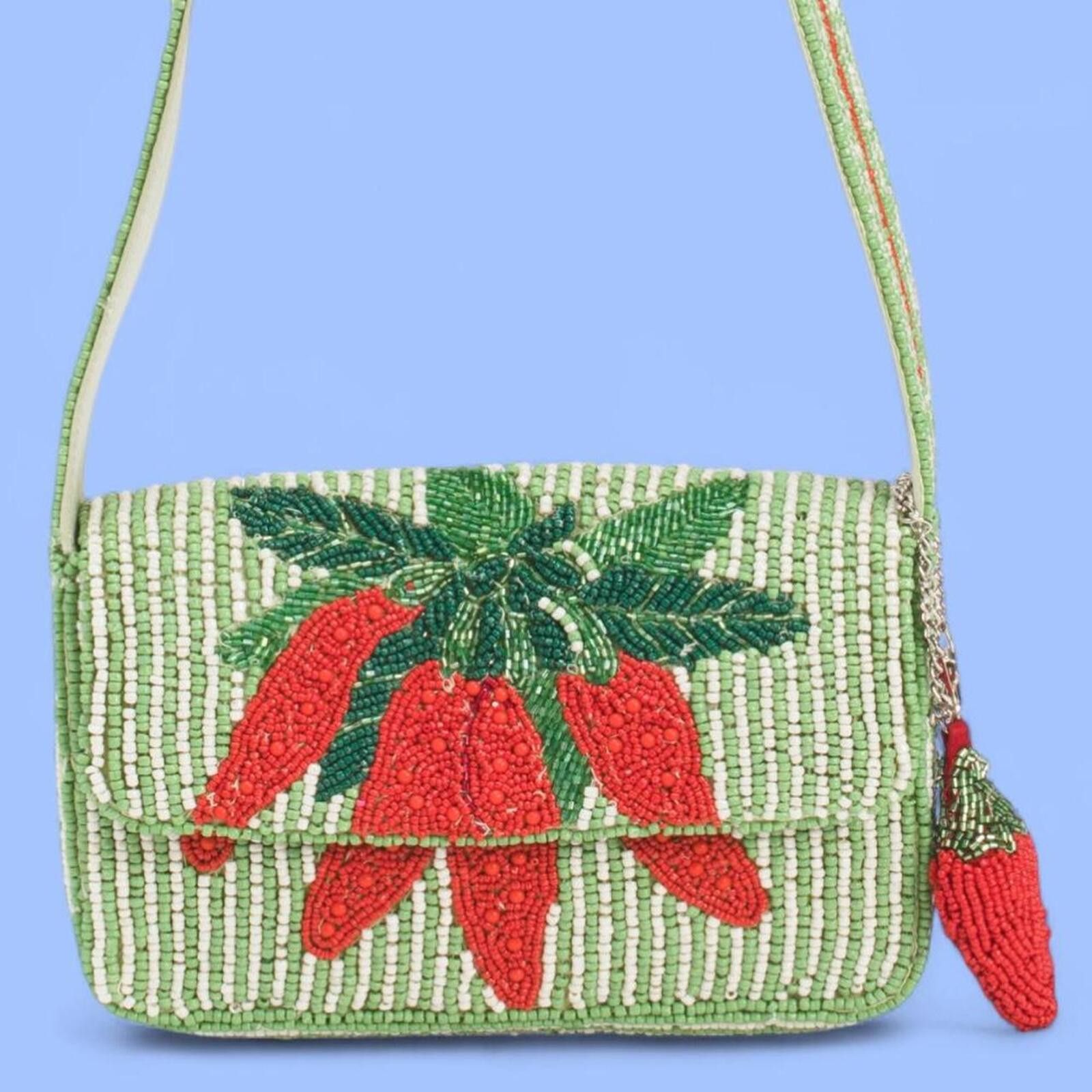 Marsell TikTok Viral Chili Pepper Beaded Bag Handmade in India Size ONE SIZE - 1 Thumbnail