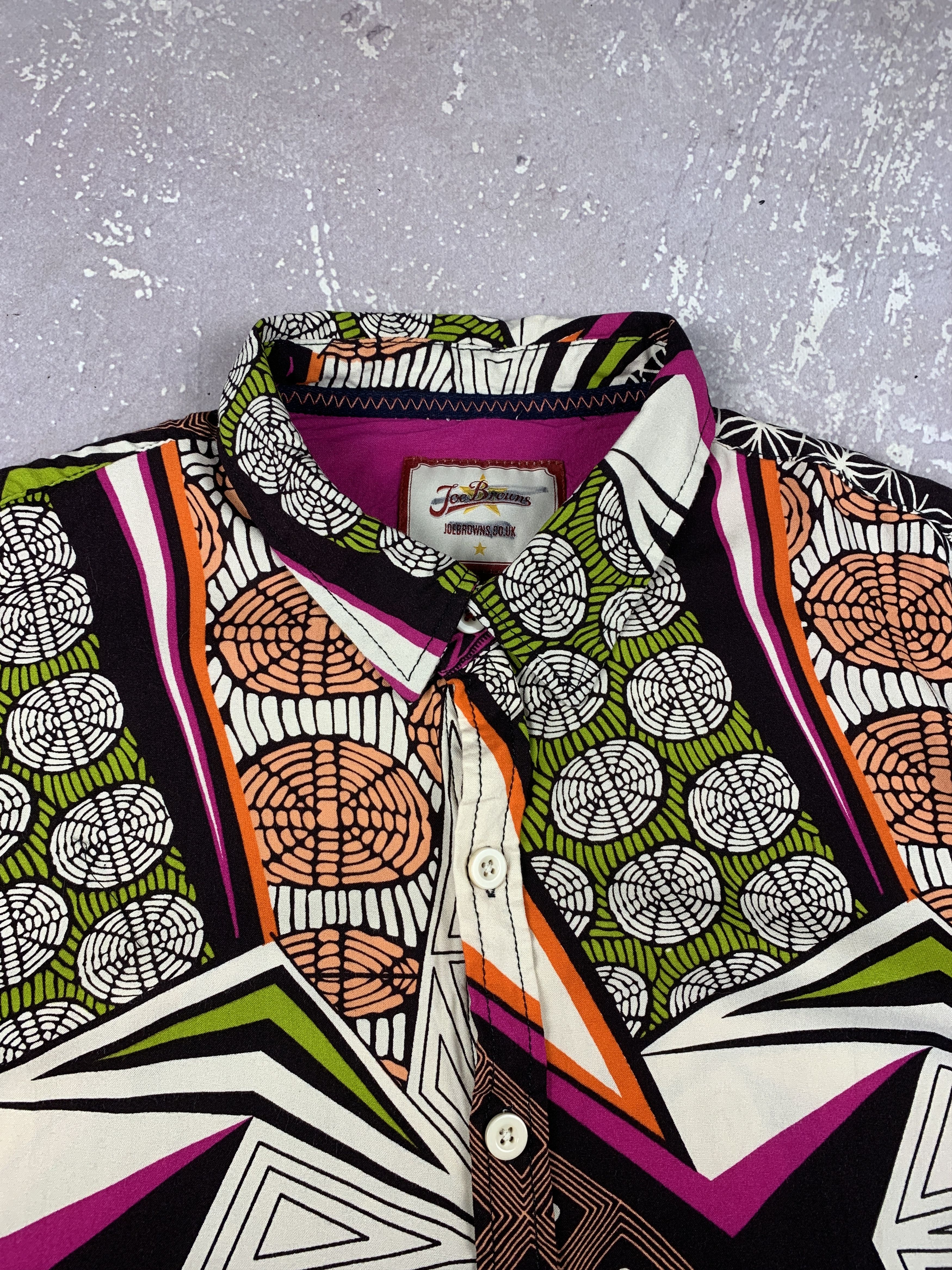 Joe Browns Joe Browns Hawaiian Funky Geometric Viscose Summer Shirt Size US L / EU 52-54 / 3 - 4 Thumbnail
