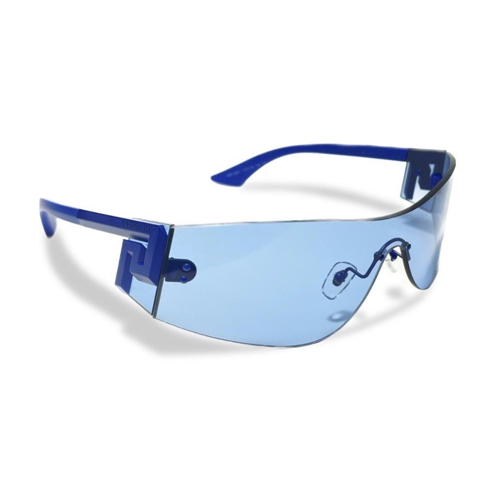 Versace BNIB Versace Blue Shield Sunglasses Size ONE SIZE - 1 Thumbnail